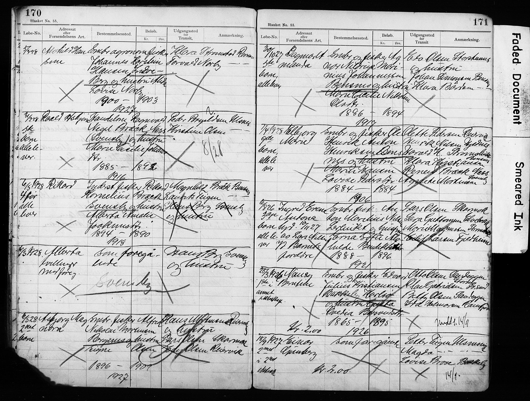 Lyngen sokneprestembete, AV/SATØ-S-1289/H/Ha/L0052/0002: Baptism register no. 52.2, 1915-1928, p. 170-171