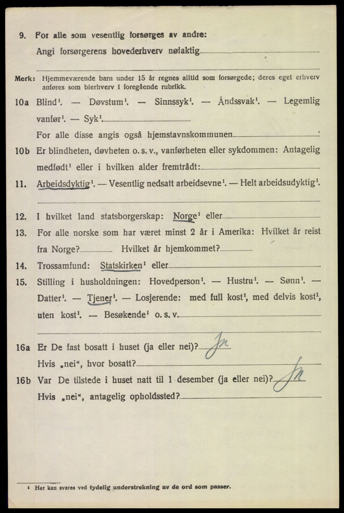 SAH, 1920 census for Ytre Rendal, 1920, p. 3314