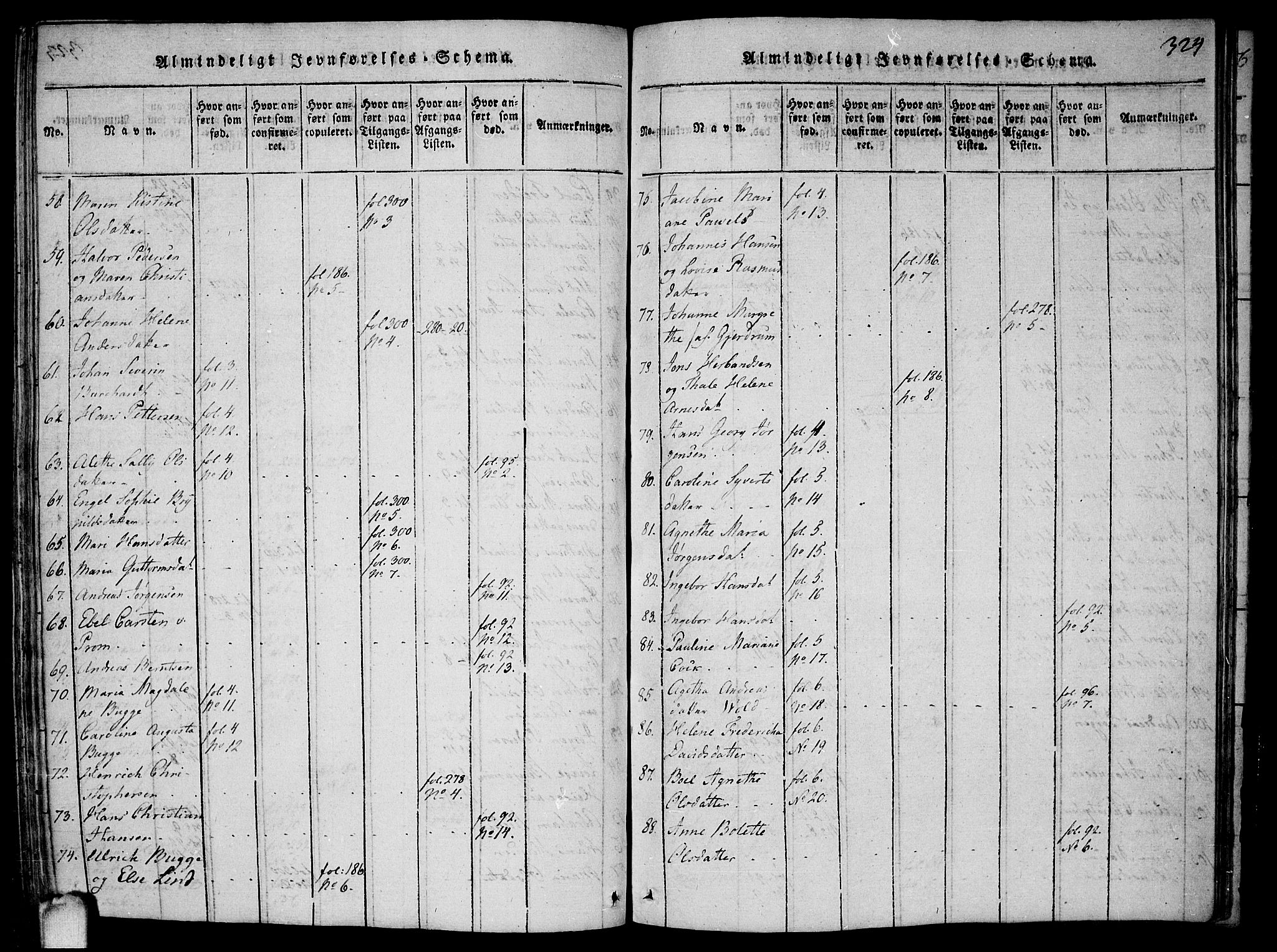 Drøbak prestekontor Kirkebøker, AV/SAO-A-10142a/F/Fa/L0001: Parish register (official) no. I 1, 1816-1842, p. 324