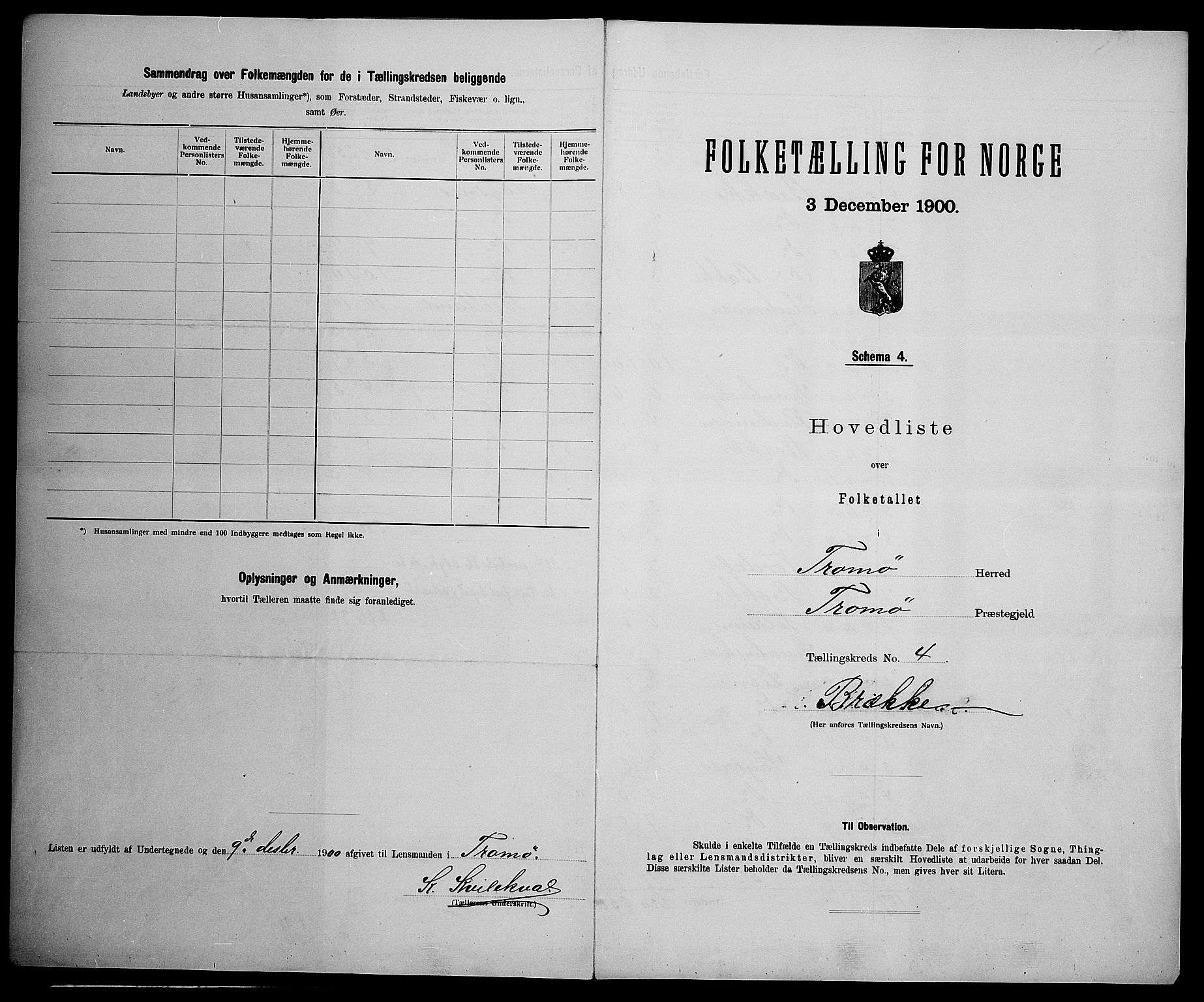 SAK, 1900 census for Tromøy, 1900, p. 20