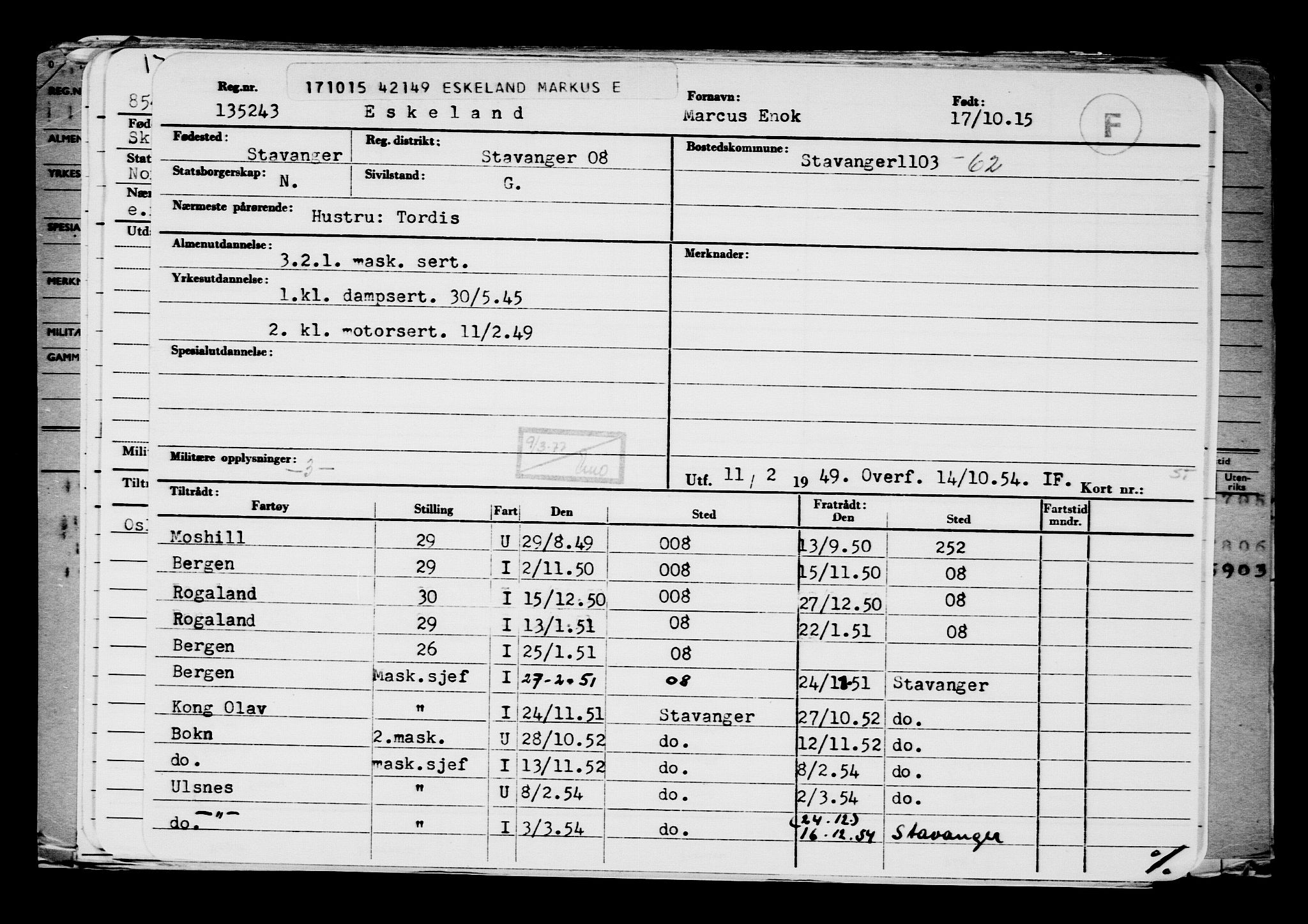 Direktoratet for sjømenn, AV/RA-S-3545/G/Gb/L0134: Hovedkort, 1915, p. 32