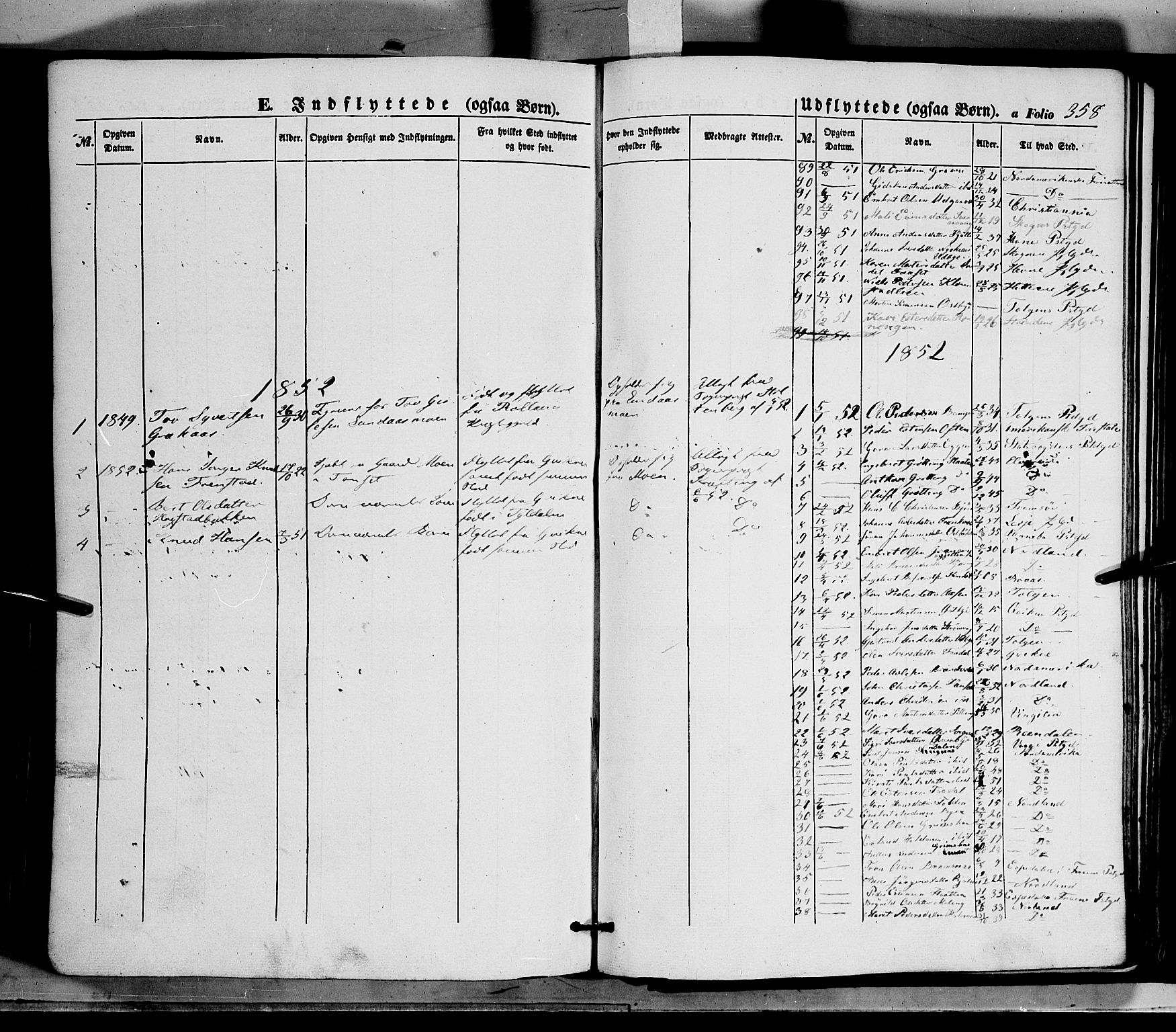 Tynset prestekontor, AV/SAH-PREST-058/H/Ha/Haa/L0020: Parish register (official) no. 20, 1848-1862, p. 358