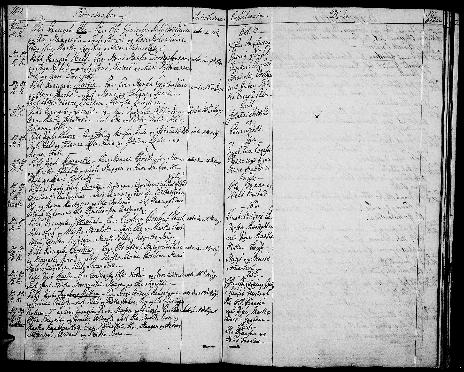 Toten prestekontor, AV/SAH-PREST-102/H/Ha/Haa/L0008: Parish register (official) no. 8, 1809-1814, p. 56