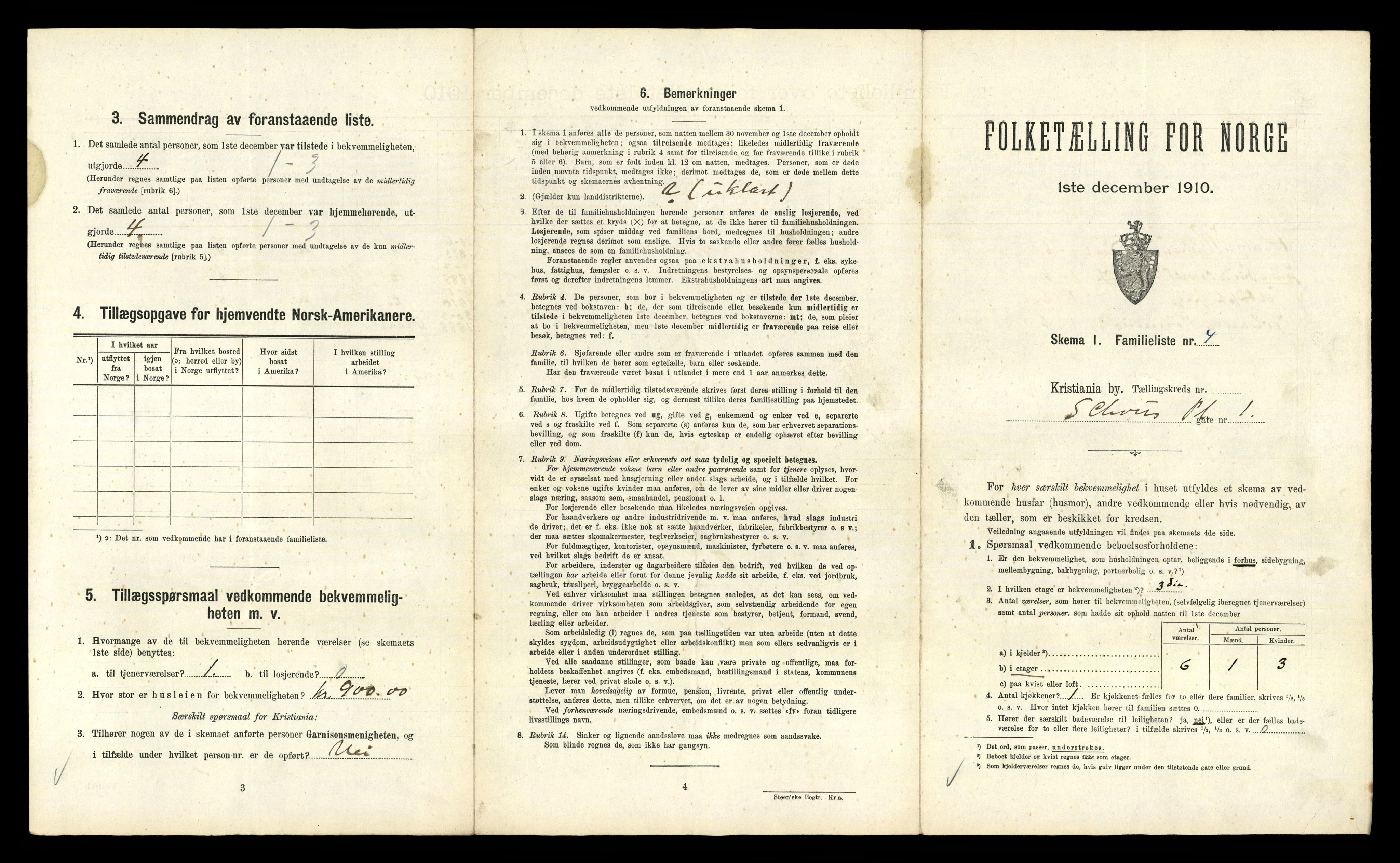 RA, 1910 census for Kristiania, 1910, p. 86207