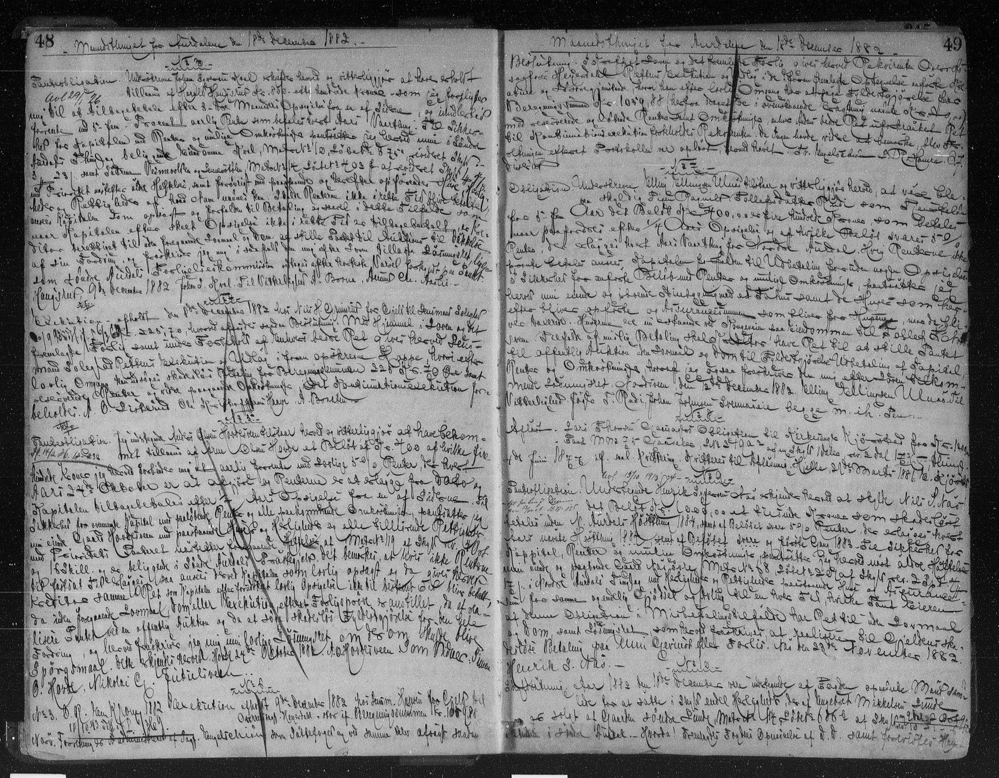 Valdres sorenskriveri, AV/SAH-TING-016/H/Hb/Hba/L0017: Mortgage book no. 17, 1882-1886, p. 48-49