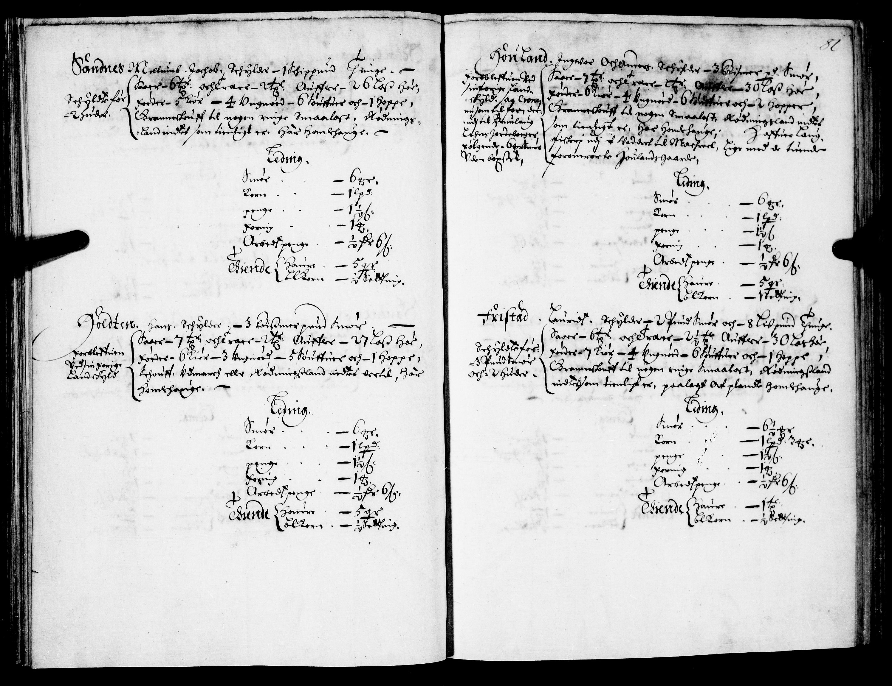 Rentekammeret inntil 1814, Realistisk ordnet avdeling, AV/RA-EA-4070/N/Nb/Nba/L0021: Brunla len, 1667, p. 80b-81a