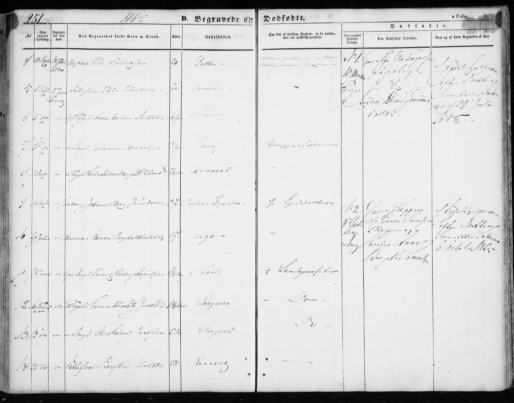 Lenvik sokneprestembete, SATØ/S-1310/H/Ha/Haa/L0007kirke: Parish register (official) no. 7, 1855-1865, p. 251