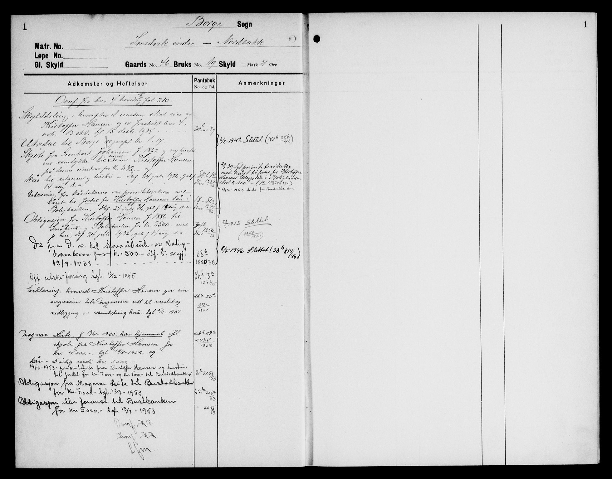 Lofoten sorenskriveri, SAT/A-0017/1/2/2A/L0024: Mortgage register no. 24, 1930-1950, p. 1