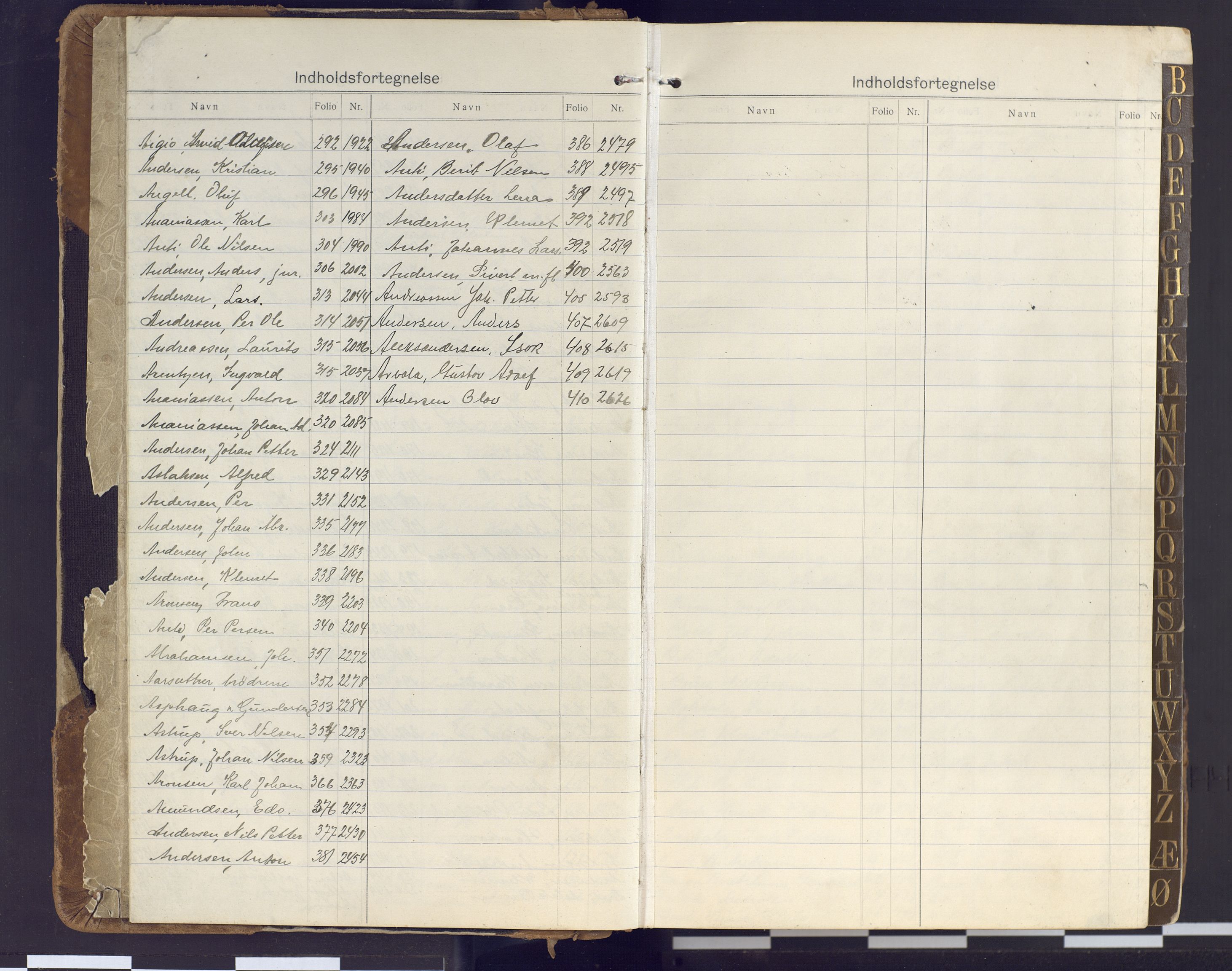 Finnmark jordsalgskommisjon/jordsalgskontor og Statskog SF Finnmark jordsalgskontor, AV/SATØ-S-1443/J/Ja/L0002: Forpaktningsbok for Finnmark, 1904-1918