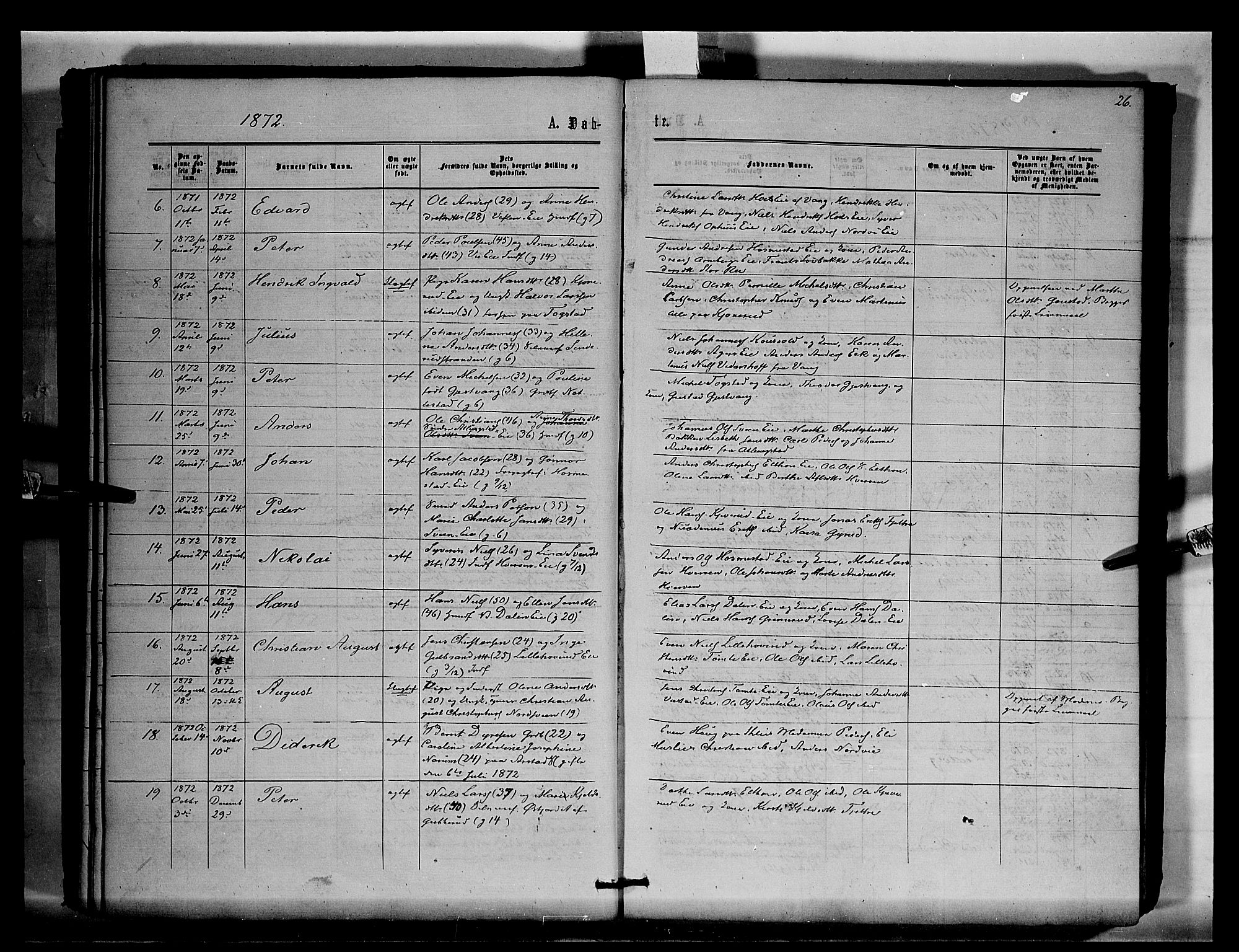 Stange prestekontor, SAH/PREST-002/K/L0015: Parish register (official) no. 15, 1862-1879, p. 26