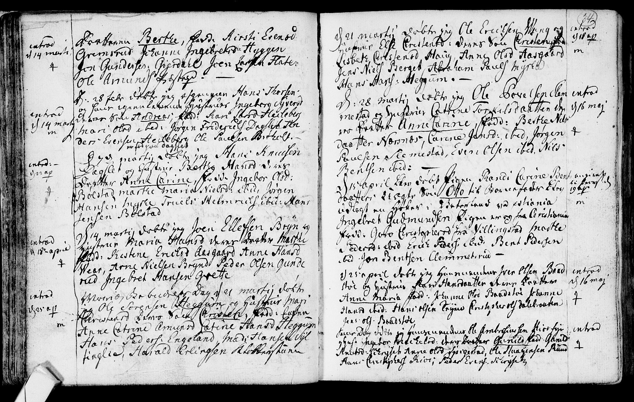 Røyken kirkebøker, SAKO/A-241/F/Fa/L0003: Parish register (official) no. 3, 1782-1813, p. 34