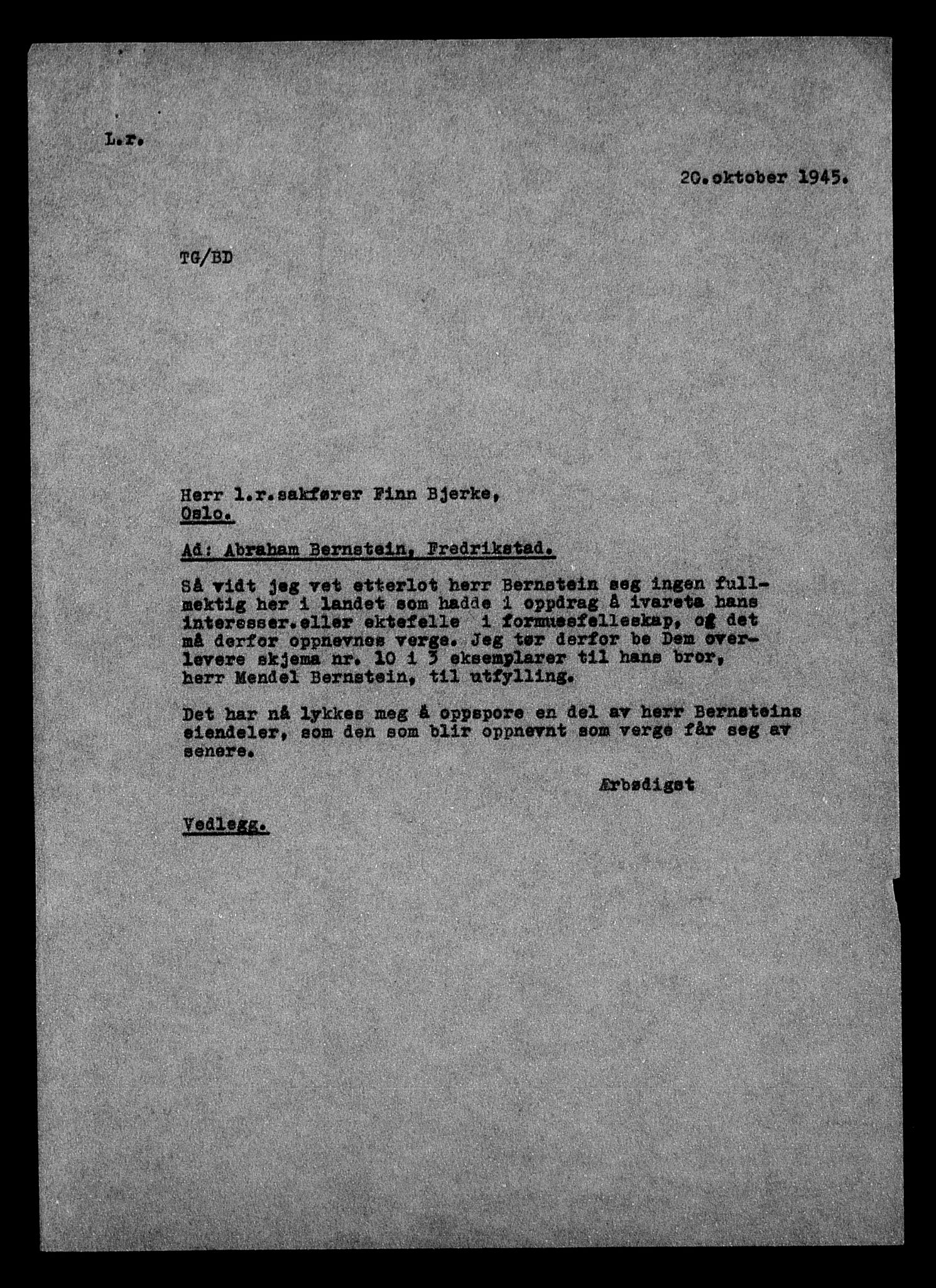Justisdepartementet, Tilbakeføringskontoret for inndratte formuer, AV/RA-S-1564/H/Hc/Hcd/L0991: --, 1945-1947, p. 217