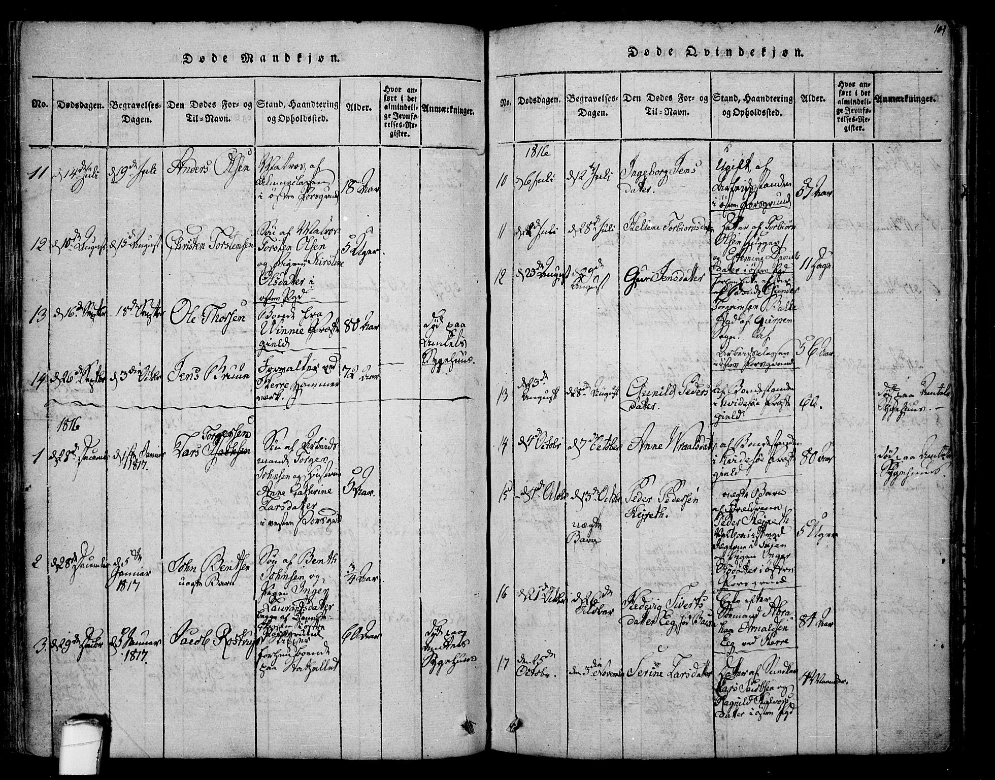 Porsgrunn kirkebøker , SAKO/A-104/F/Fa/L0004: Parish register (official) no. 4, 1814-1828, p. 101