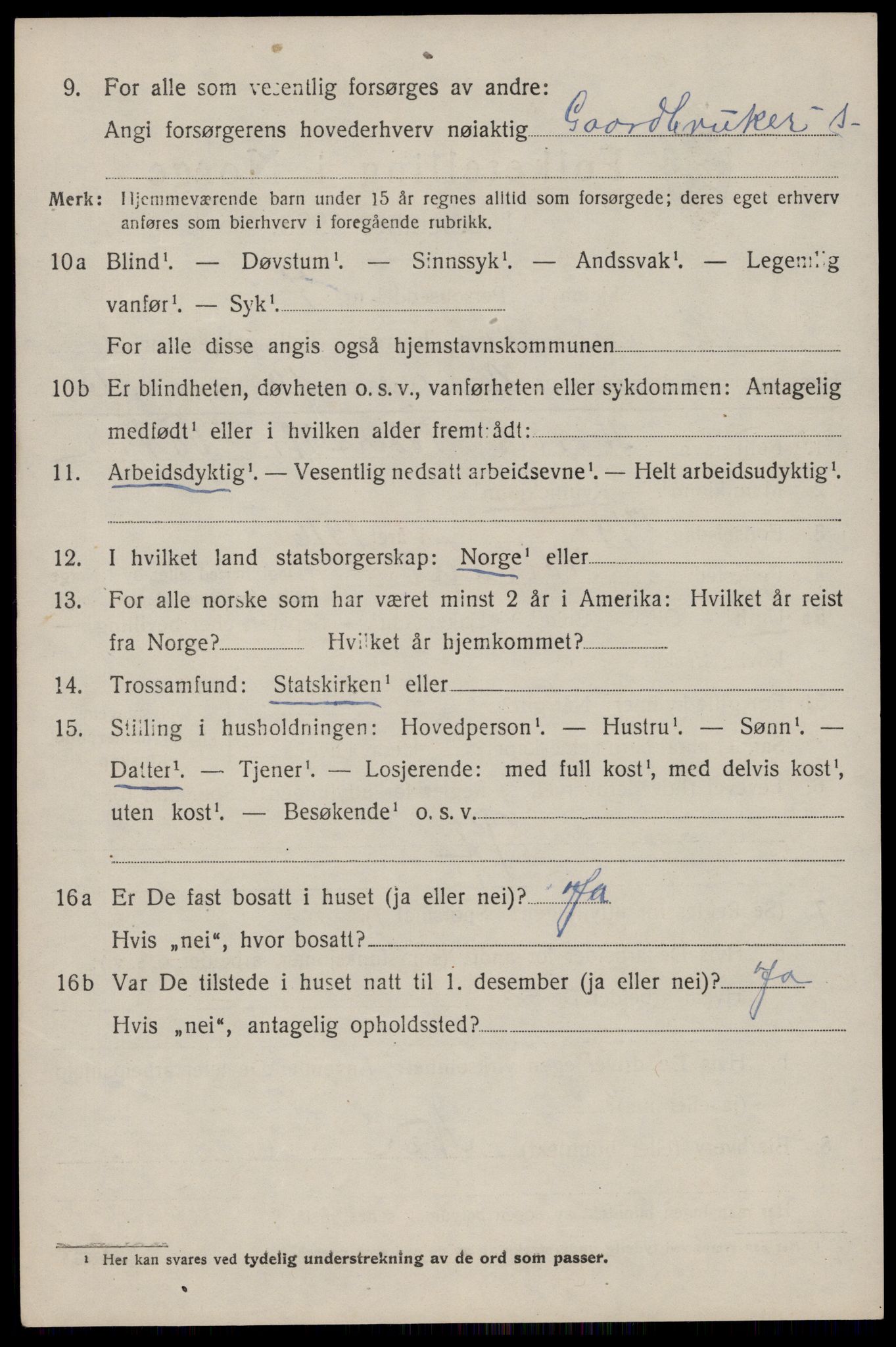 SAST, 1920 census for Høyland, 1920, p. 3413