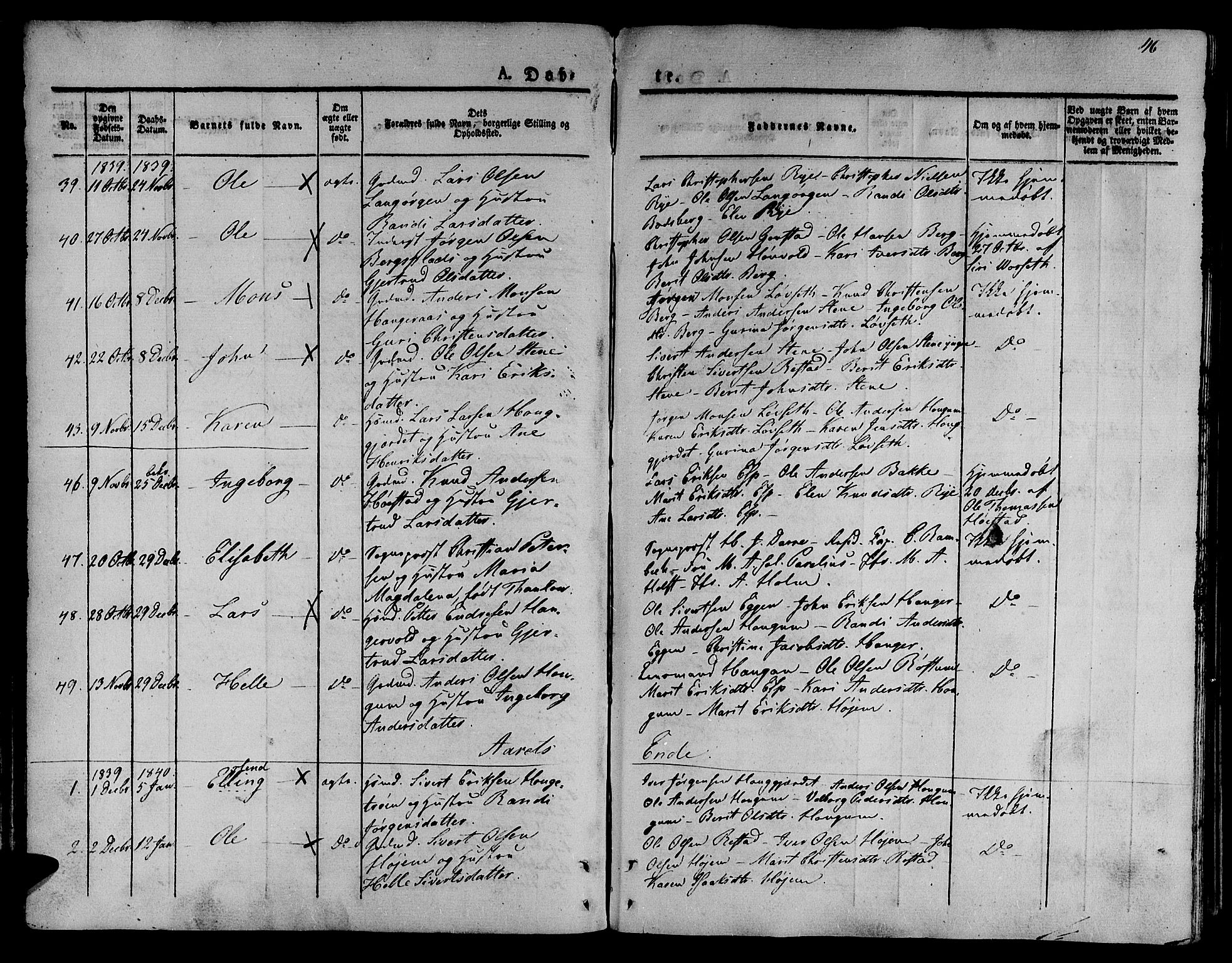 Ministerialprotokoller, klokkerbøker og fødselsregistre - Sør-Trøndelag, SAT/A-1456/612/L0374: Parish register (official) no. 612A07 /1, 1829-1845, p. 46