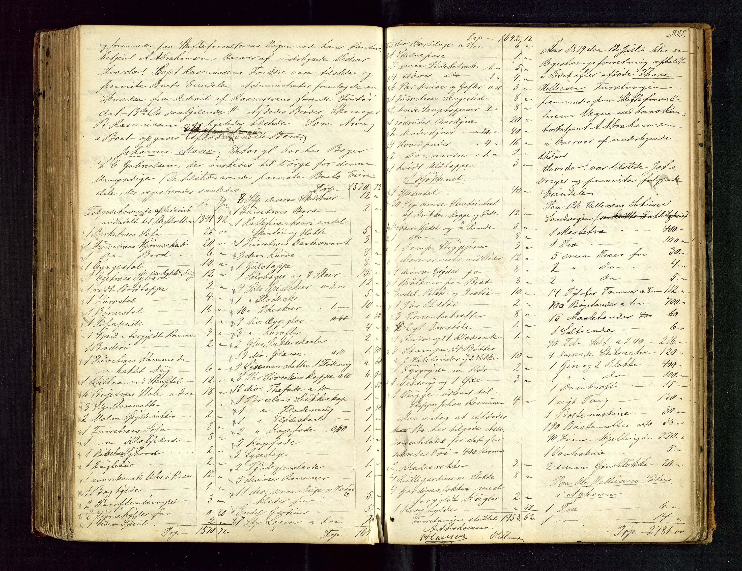 Stavanger byfogd, AV/SAST-A-101408/001/5/50/503BA/L0003: Registreringsprotokoll, 1864-1882, p. 333