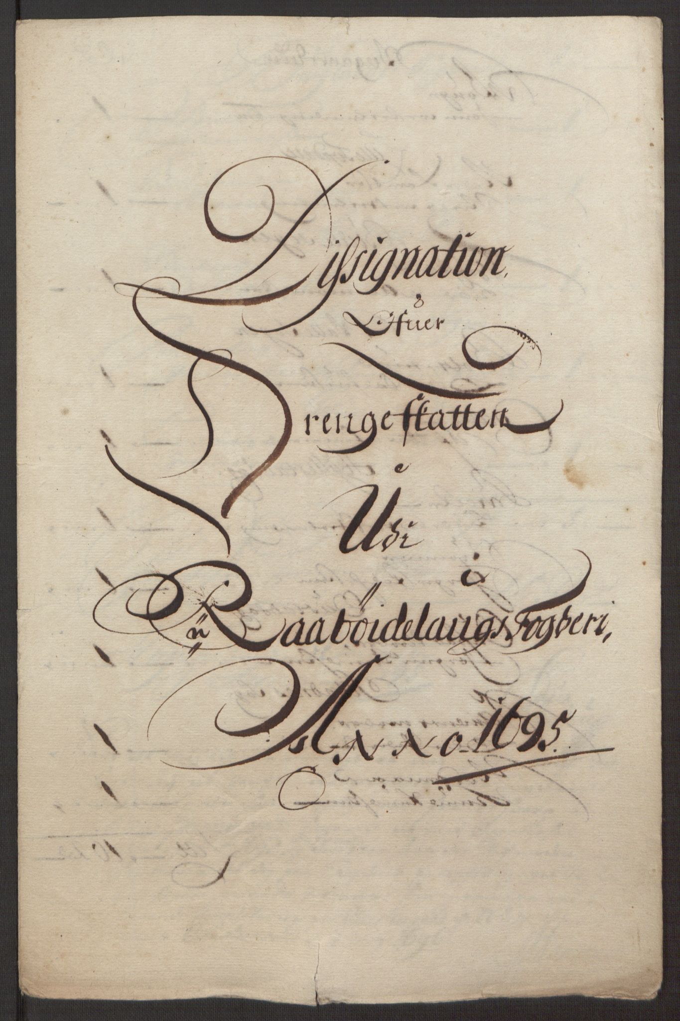 Rentekammeret inntil 1814, Reviderte regnskaper, Fogderegnskap, RA/EA-4092/R40/L2444: Fogderegnskap Råbyggelag, 1693-1696, p. 226