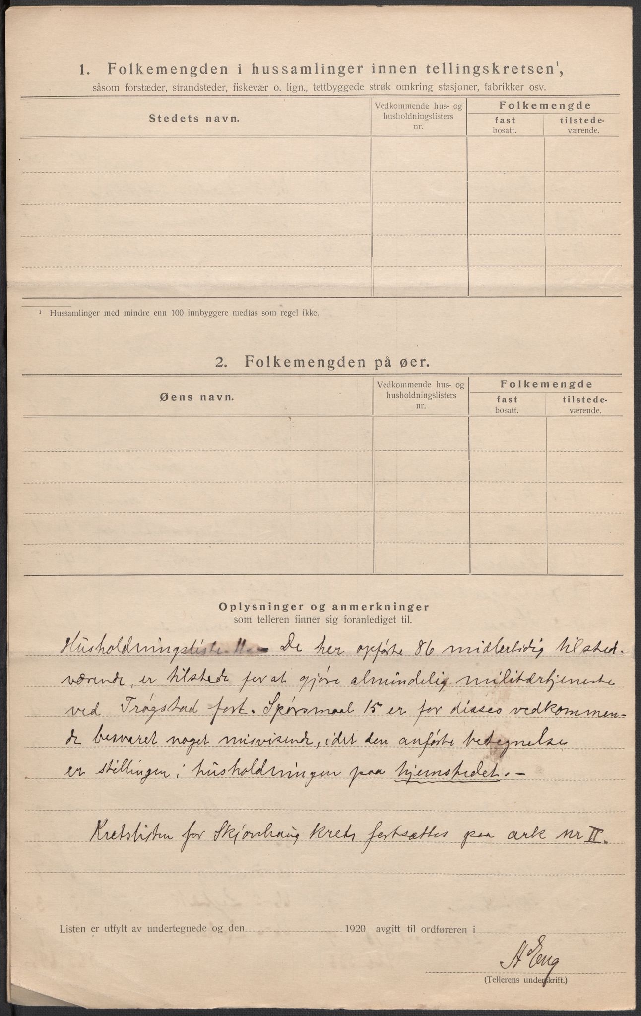 SAO, 1920 census for Trøgstad, 1920, p. 13