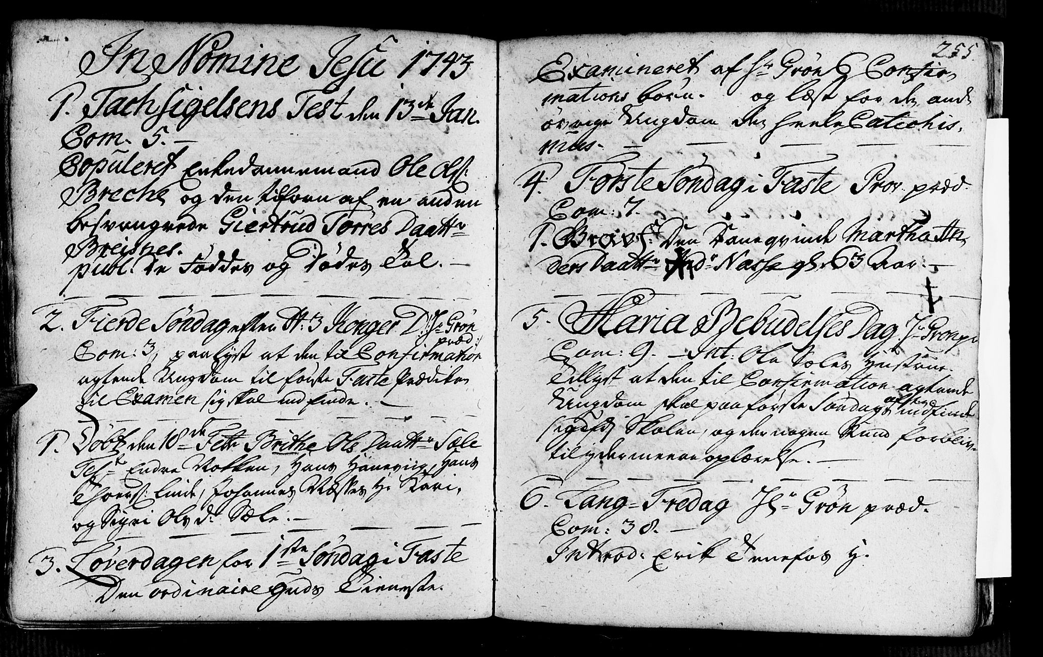 Vik sokneprestembete, SAB/A-81501: Parish register (official) no. A 2 /4, 1740-1754, p. 255