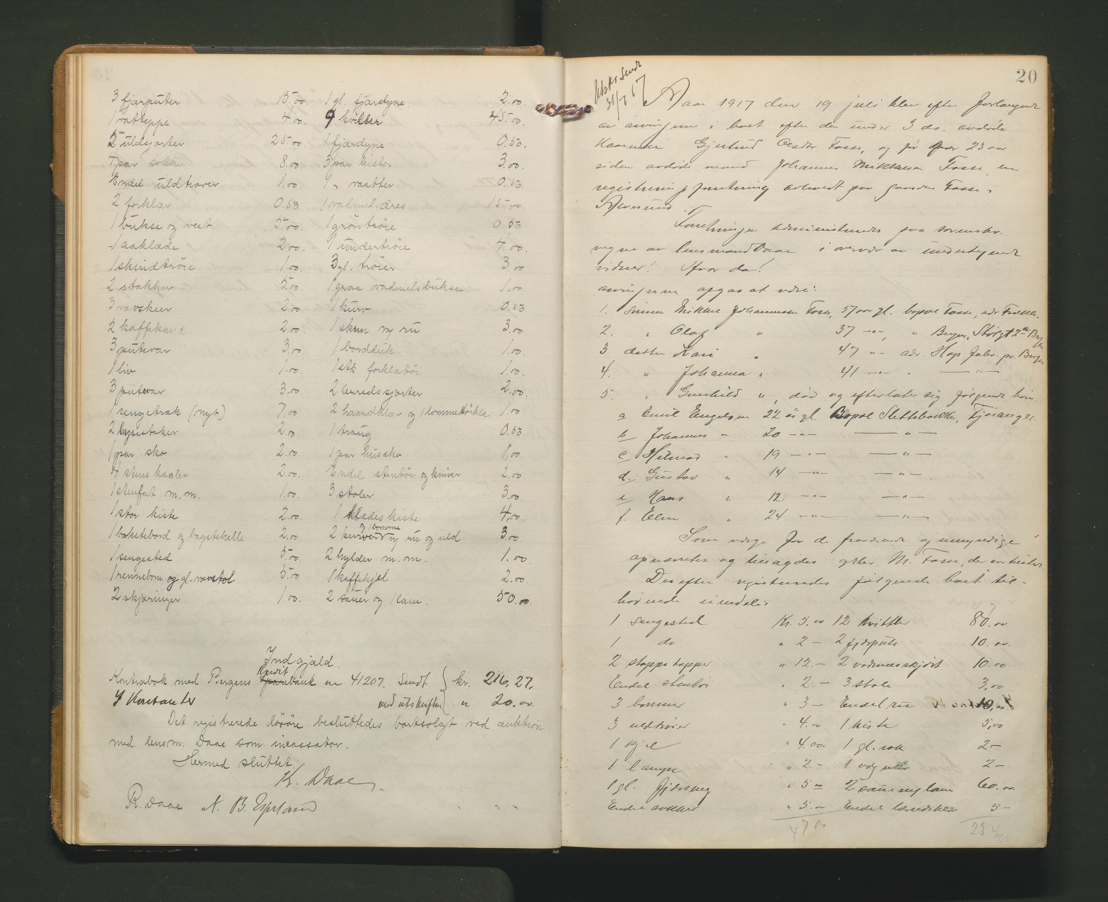 Lensmannen i Alversund, AV/SAB-A-30701/0006/L0002: Registreringsprotokoll, 1914-1935, p. 19b-20a