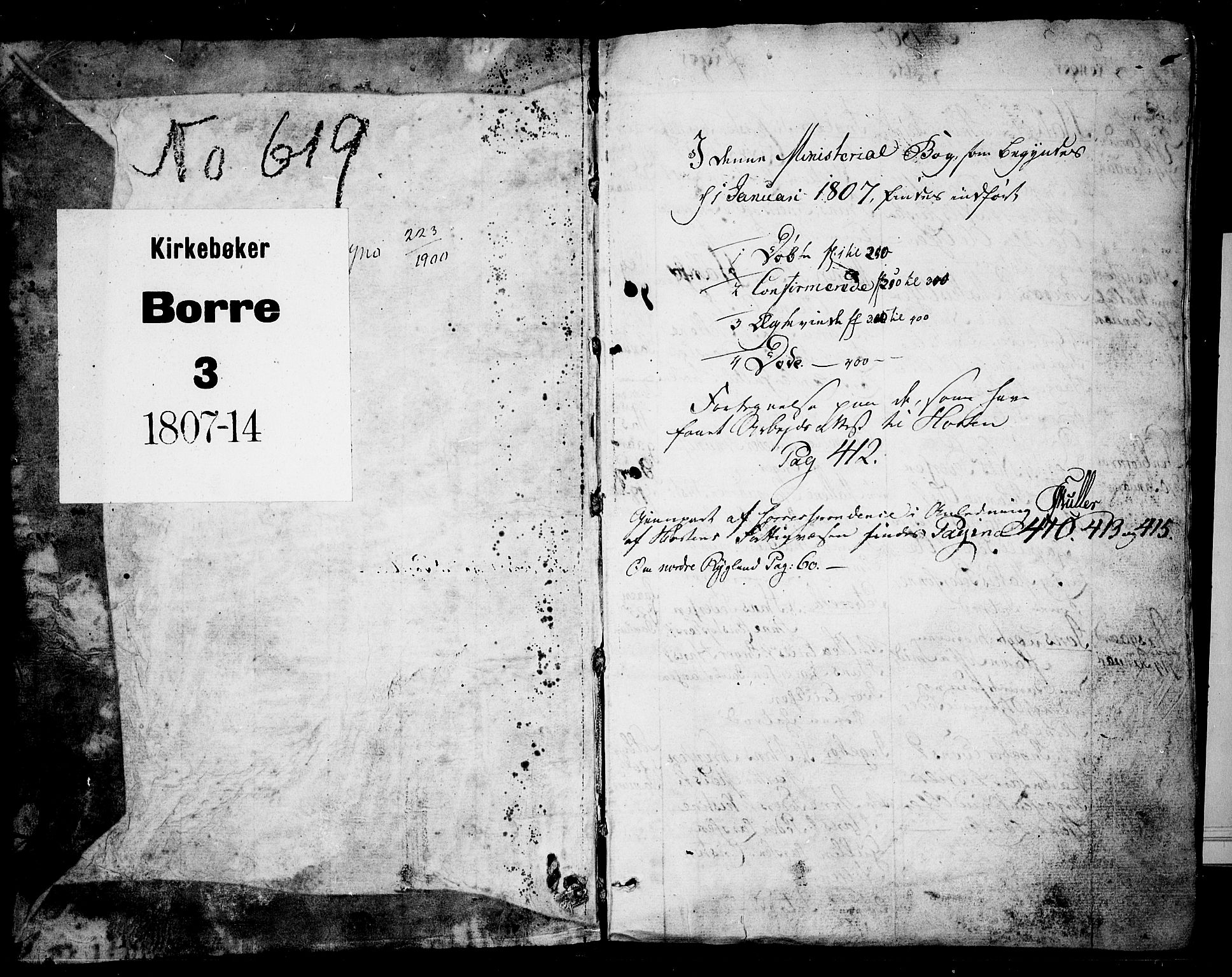 Borre kirkebøker, SAKO/A-338/F/Fa/L0003: Parish register (official) no. I 3, 1807-1814