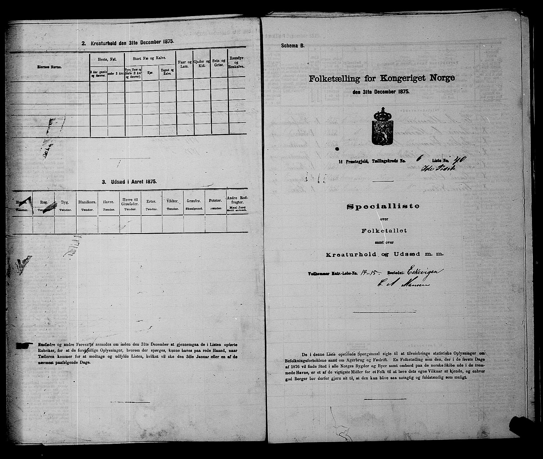 RA, 1875 census for 0117P Idd, 1875, p. 1112