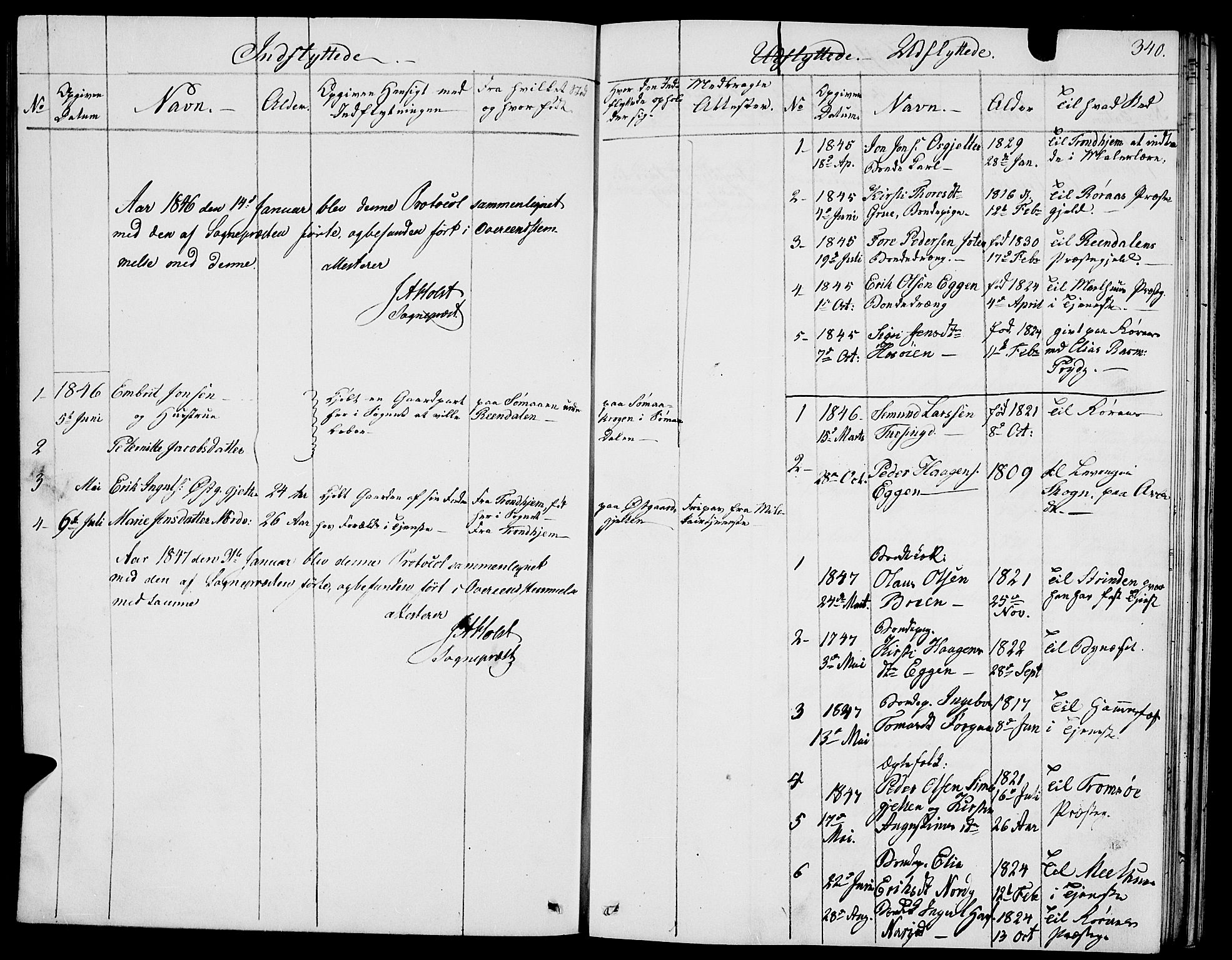 Tolga prestekontor, SAH/PREST-062/L/L0004: Parish register (copy) no. 4, 1845-1887, p. 340