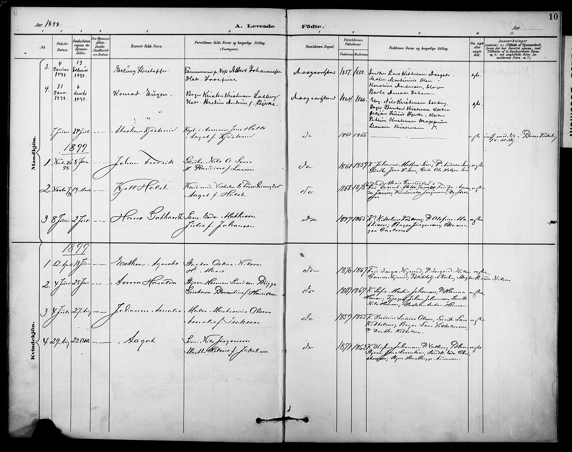 Borre kirkebøker, AV/SAKO-A-338/F/Fb/L0002: Parish register (official) no. II 2, 1893-1905, p. 10