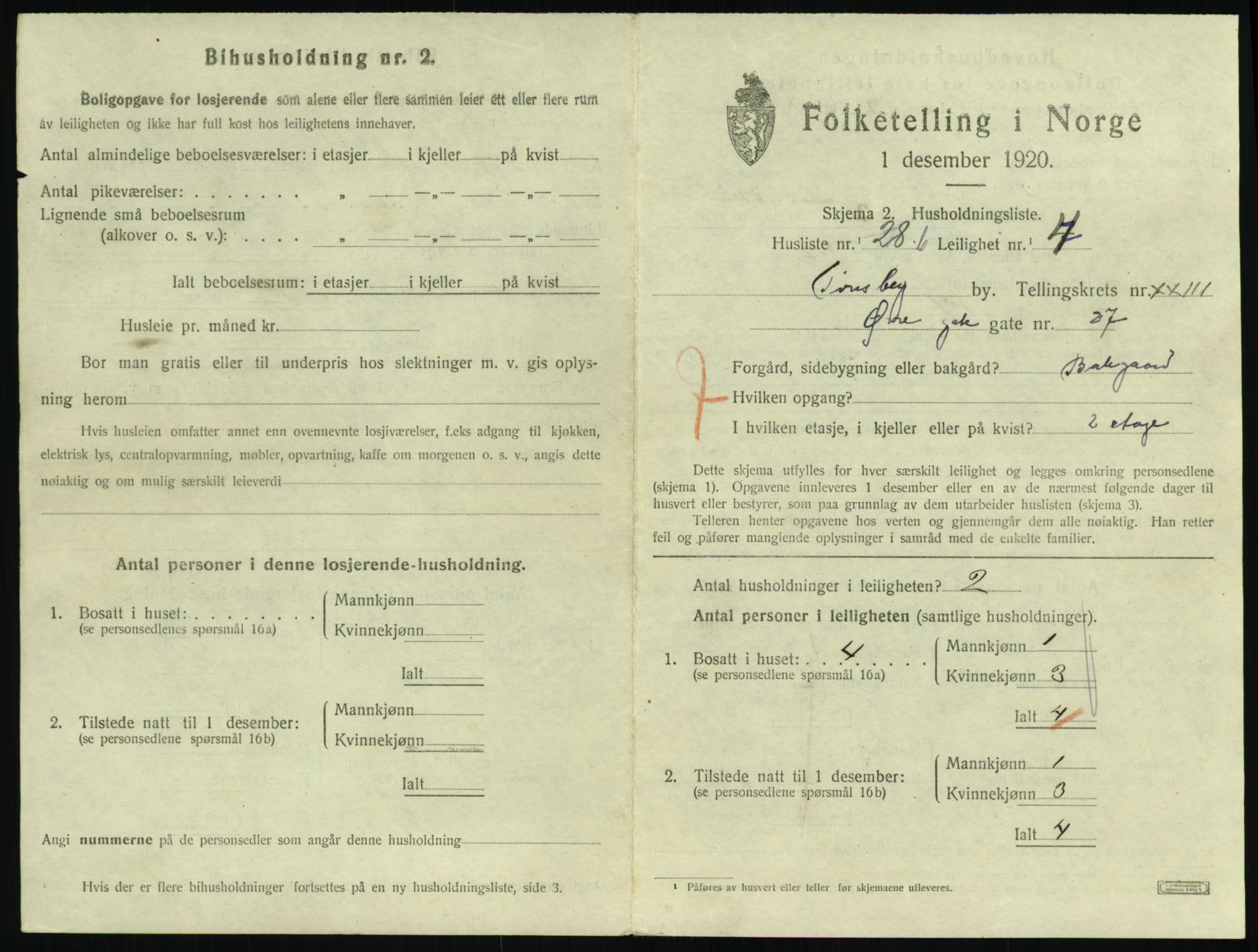 SAKO, 1920 census for Tønsberg, 1920, p. 8367