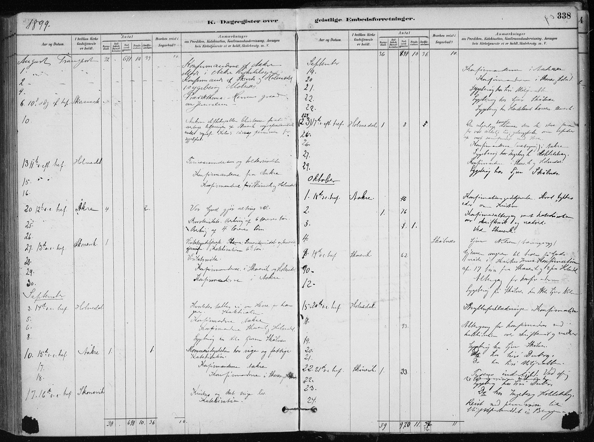 Skånevik sokneprestembete, AV/SAB-A-77801/H/Haa: Parish register (official) no. B 1, 1879-1914, p. 338