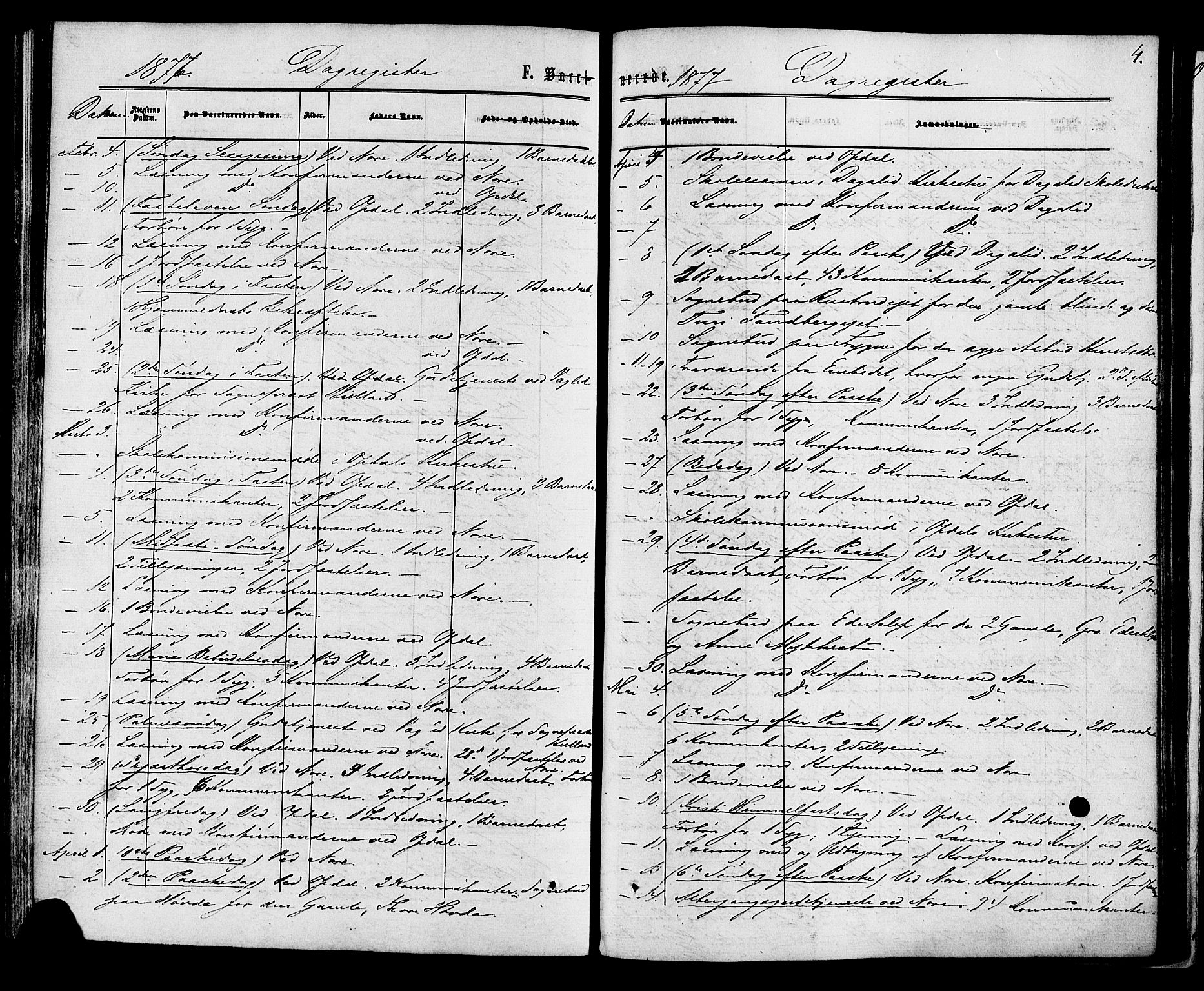 Nore kirkebøker, AV/SAKO-A-238/F/Fa/L0004: Parish register (official) no. I 4, 1867-1877, p. 4