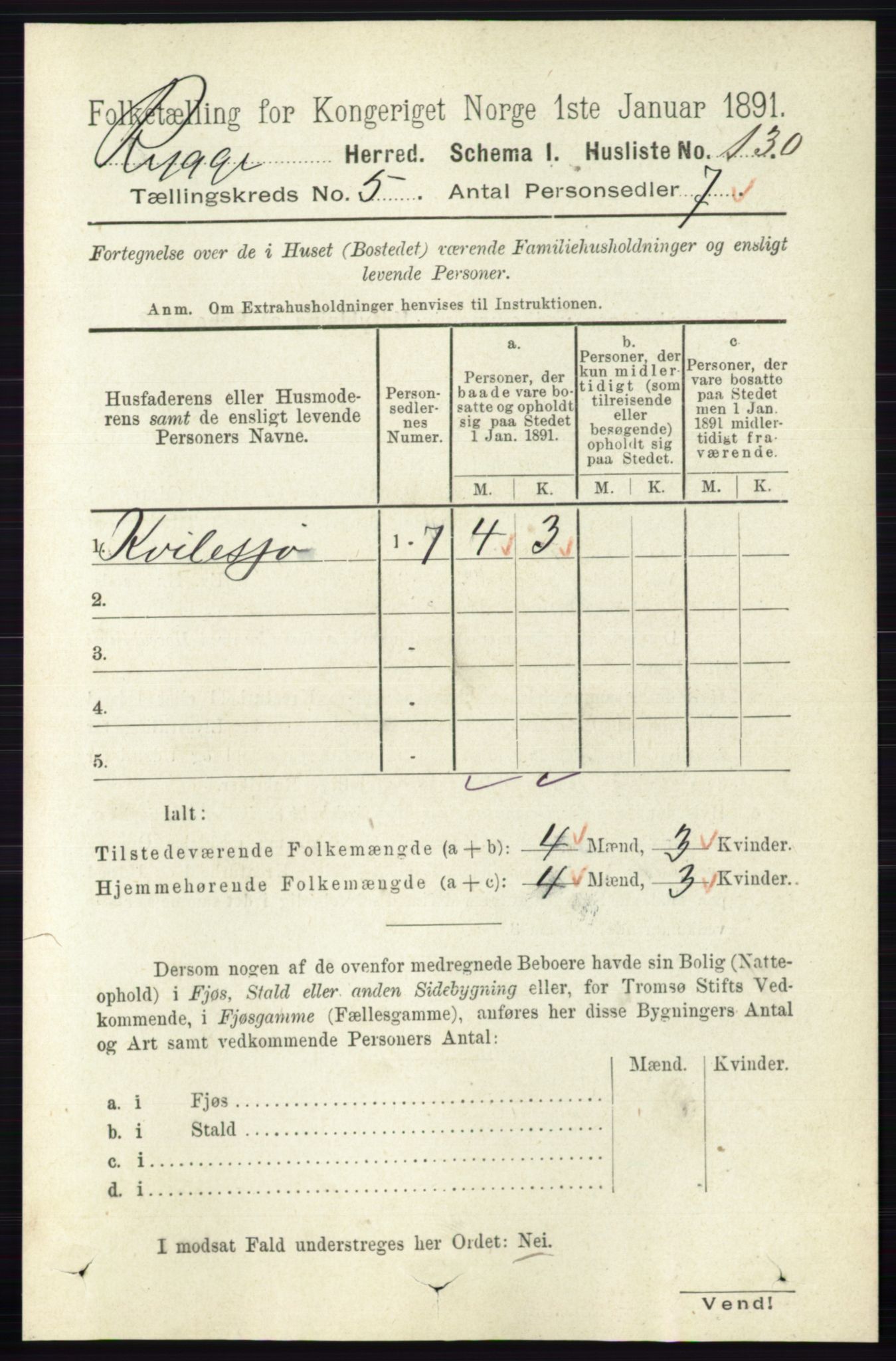 RA, 1891 census for 0136 Rygge, 1891, p. 2816