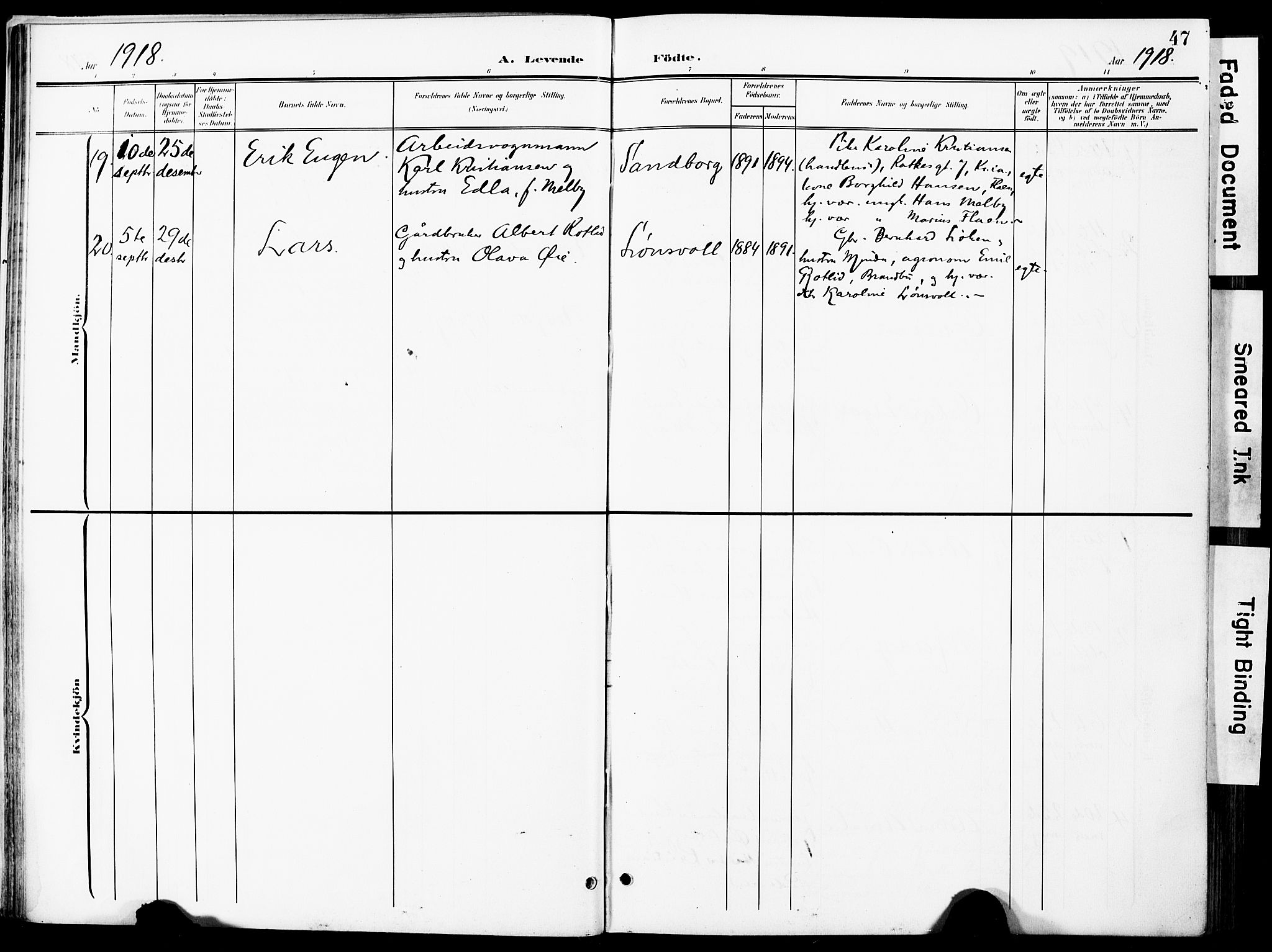 Nittedal prestekontor Kirkebøker, AV/SAO-A-10365a/F/Fa/L0008: Parish register (official) no. I 8, 1902-1926, p. 47