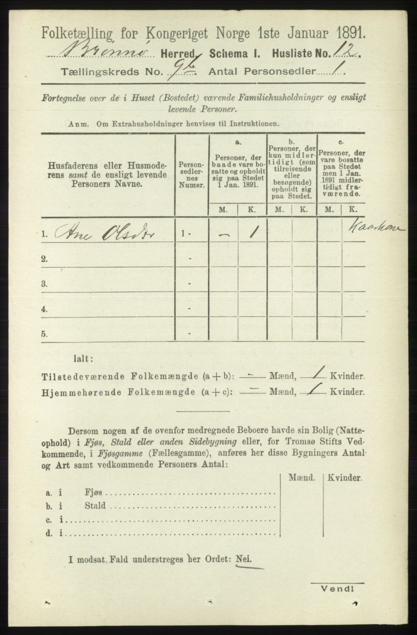 RA, 1891 census for 1814 Brønnøy, 1891, p. 5477