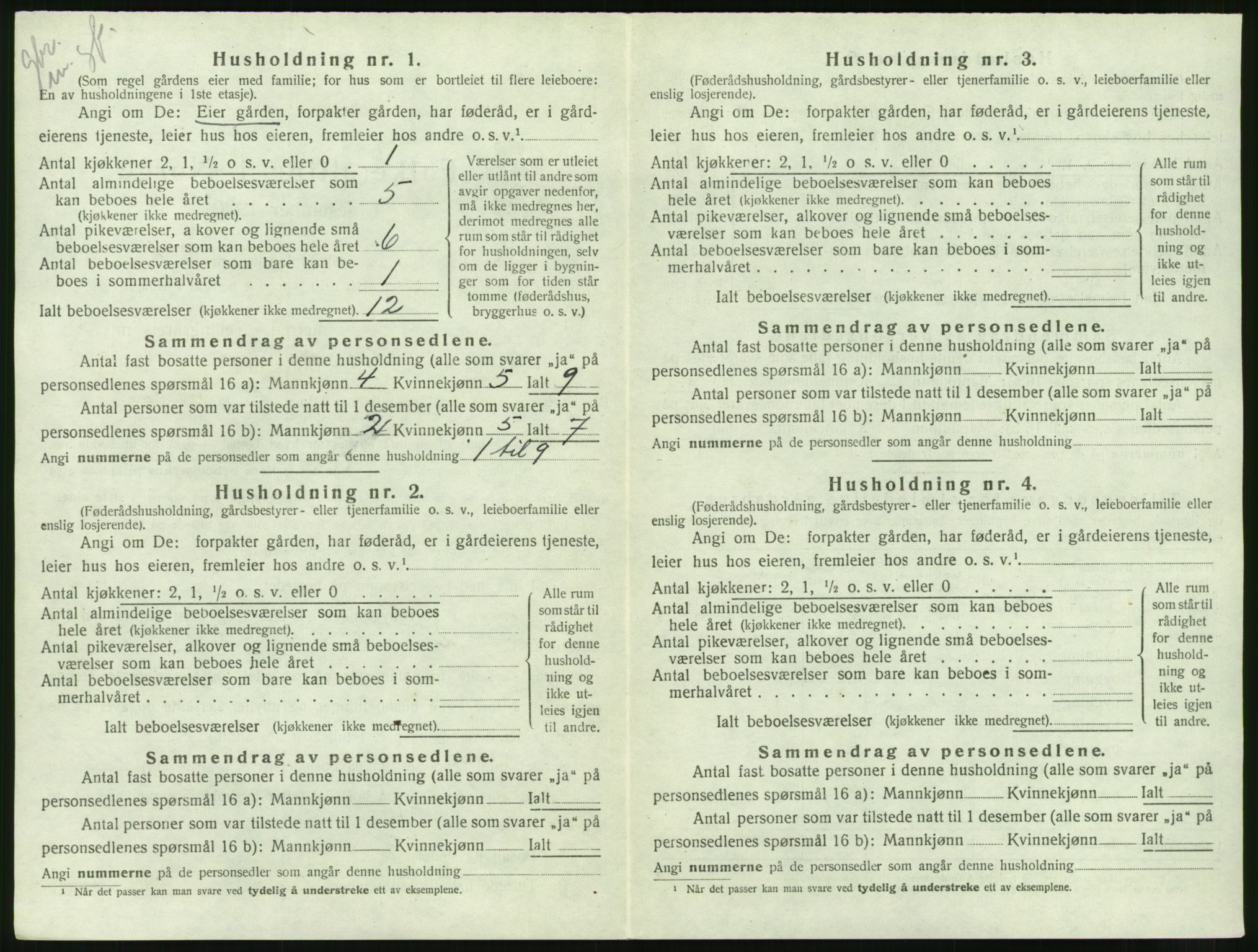 SAT, 1920 census for Halsa, 1920, p. 211