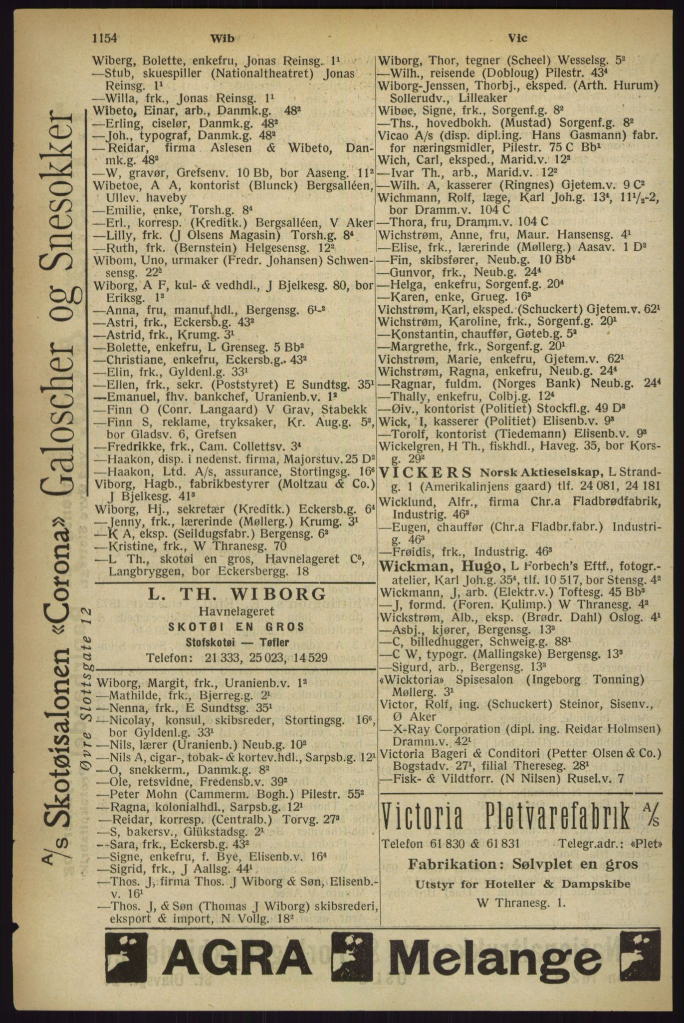 Kristiania/Oslo adressebok, PUBL/-, 1927, p. 1154