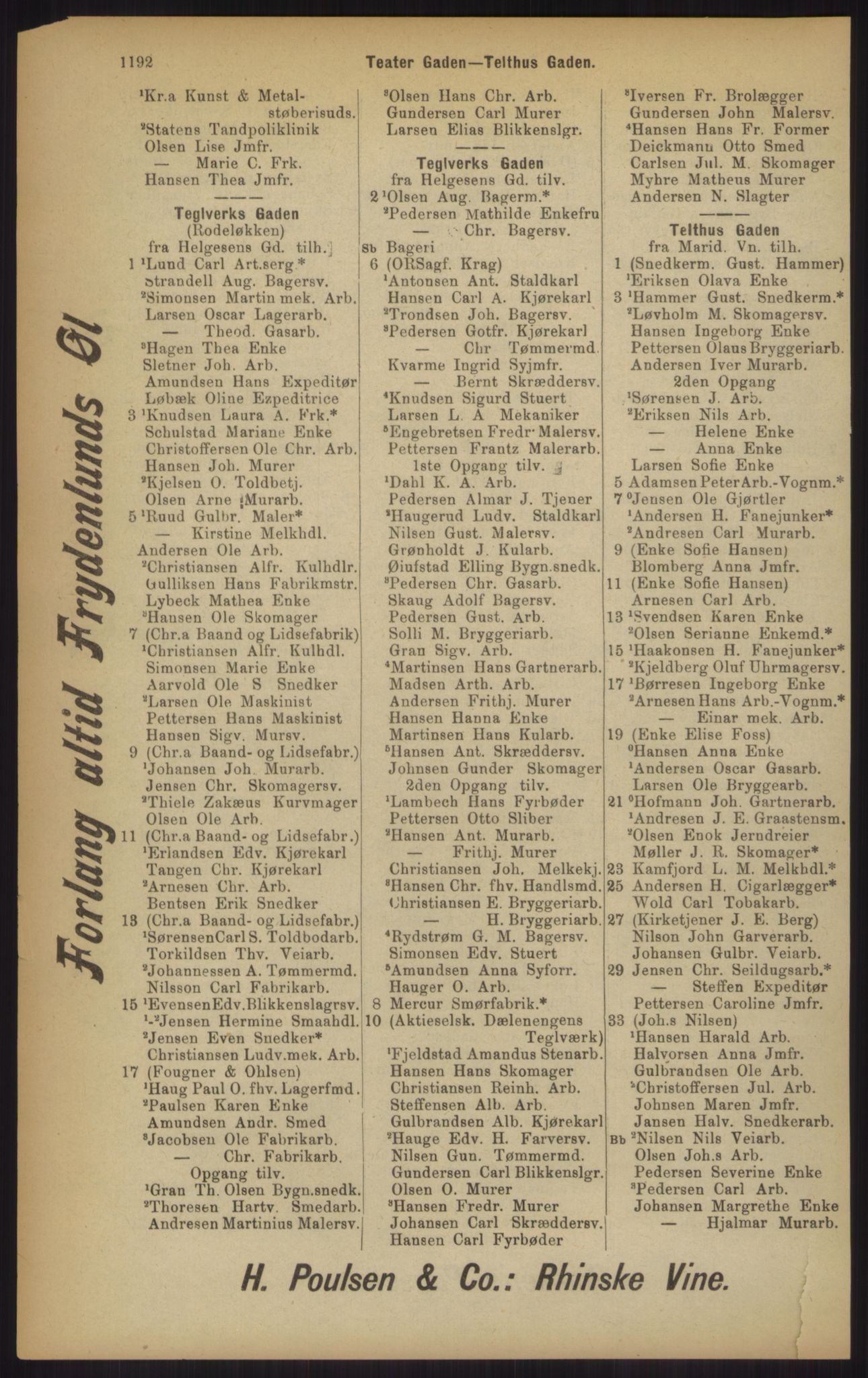 Kristiania/Oslo adressebok, PUBL/-, 1902, p. 1192