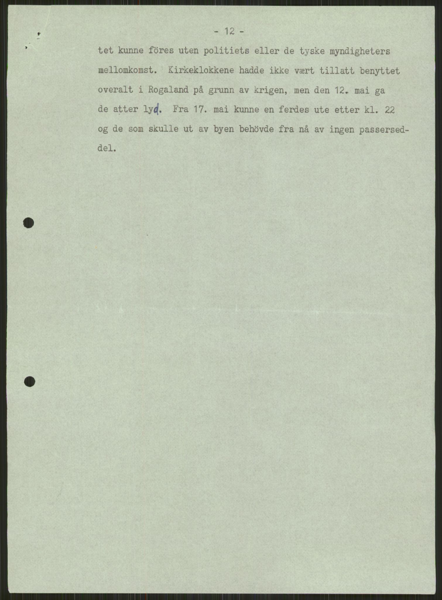 Forsvaret, Forsvarets krigshistoriske avdeling, AV/RA-RAFA-2017/Y/Ya/L0015: II-C-11-31 - Fylkesmenn.  Rapporter om krigsbegivenhetene 1940., 1940, p. 101