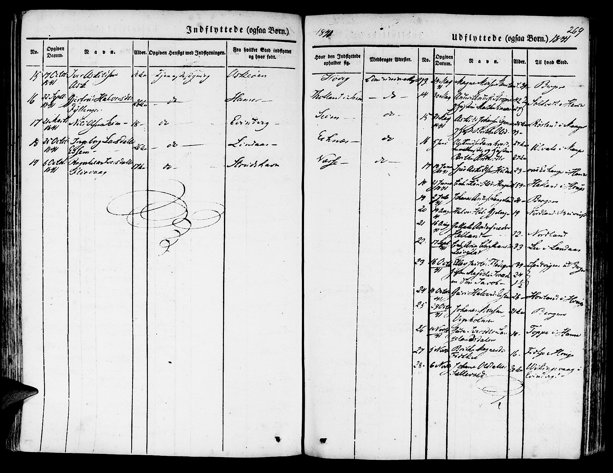 Hosanger sokneprestembete, AV/SAB-A-75801/H/Haa: Parish register (official) no. A 7, 1835-1848, p. 269