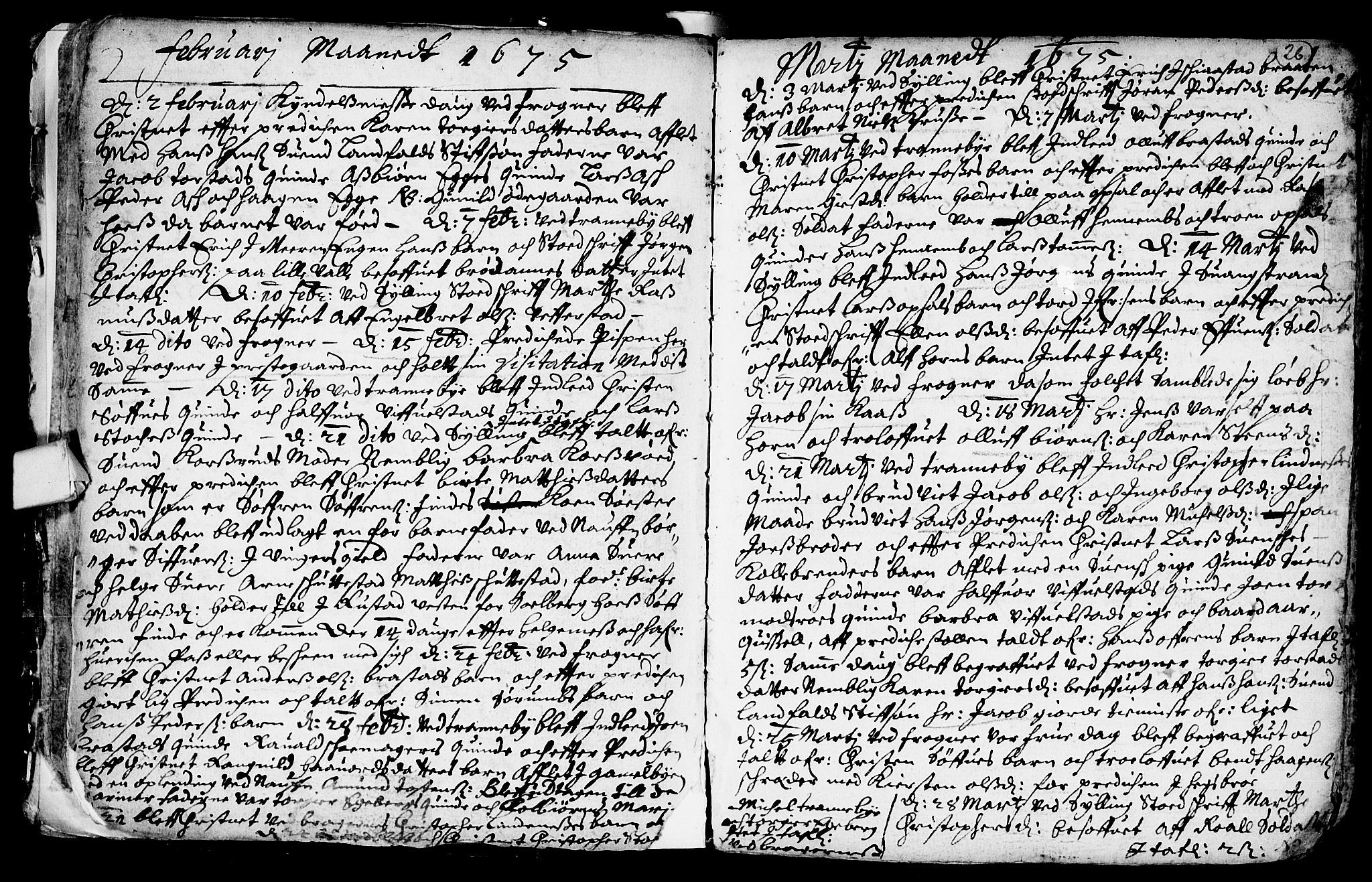 Lier kirkebøker, SAKO/A-230/F/Fa/L0001: Parish register (official) no. I 1, 1672-1701, p. 26