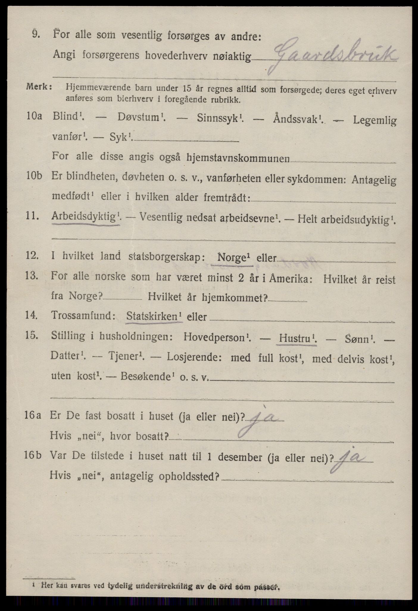 SAT, 1920 census for Borgund, 1920, p. 11255