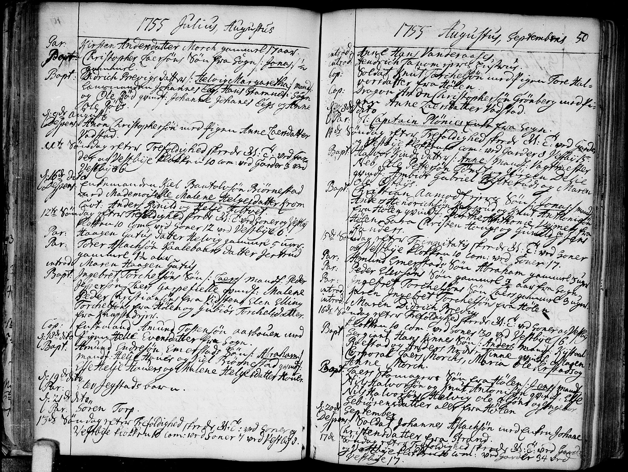 Vestby prestekontor Kirkebøker, AV/SAO-A-10893/F/Fa/L0002: Parish register (official) no. I 2, 1750-1779, p. 50