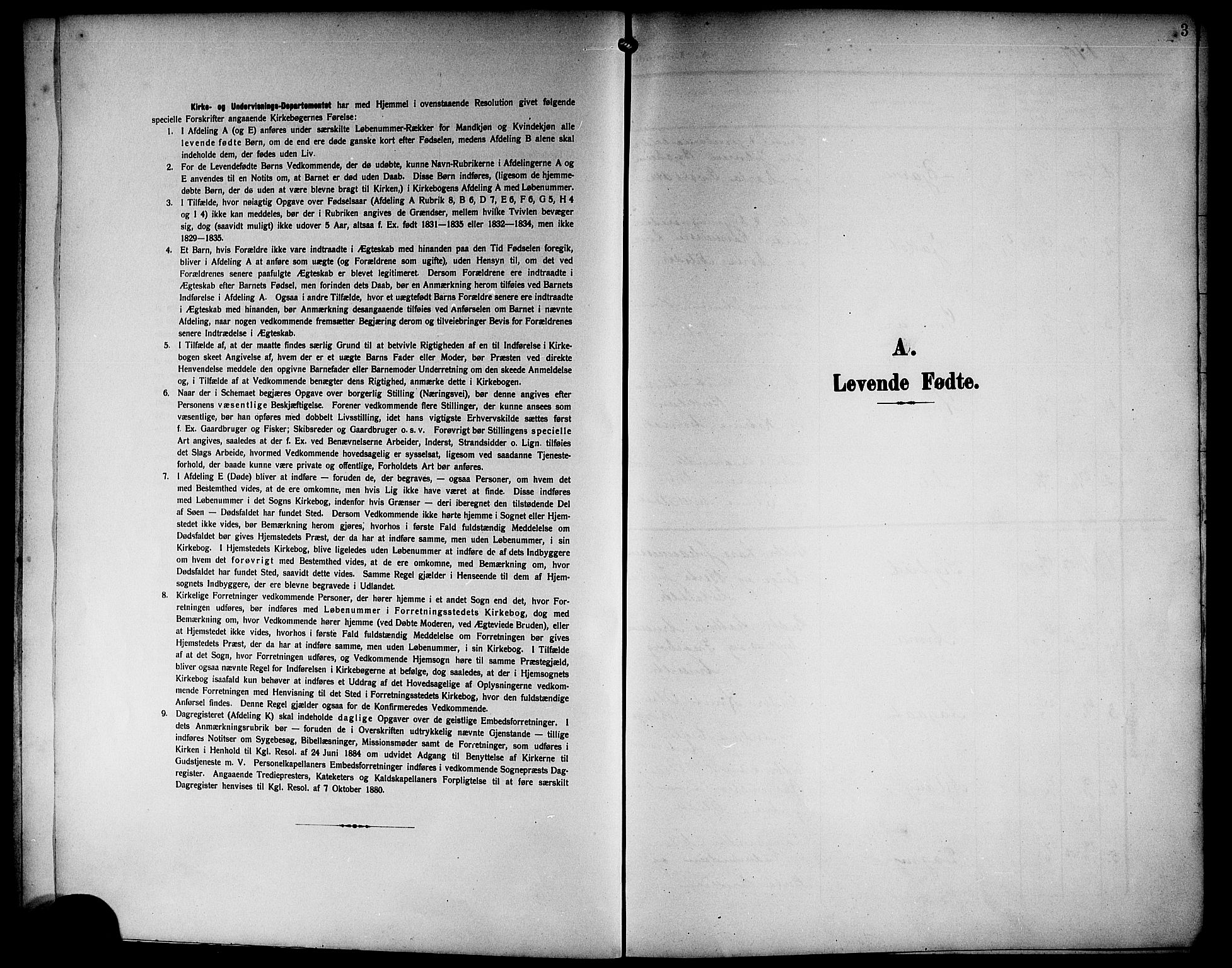 Haus sokneprestembete, SAB/A-75601/H/Hab: Parish register (copy) no. C 4, 1907-1922, p. 3