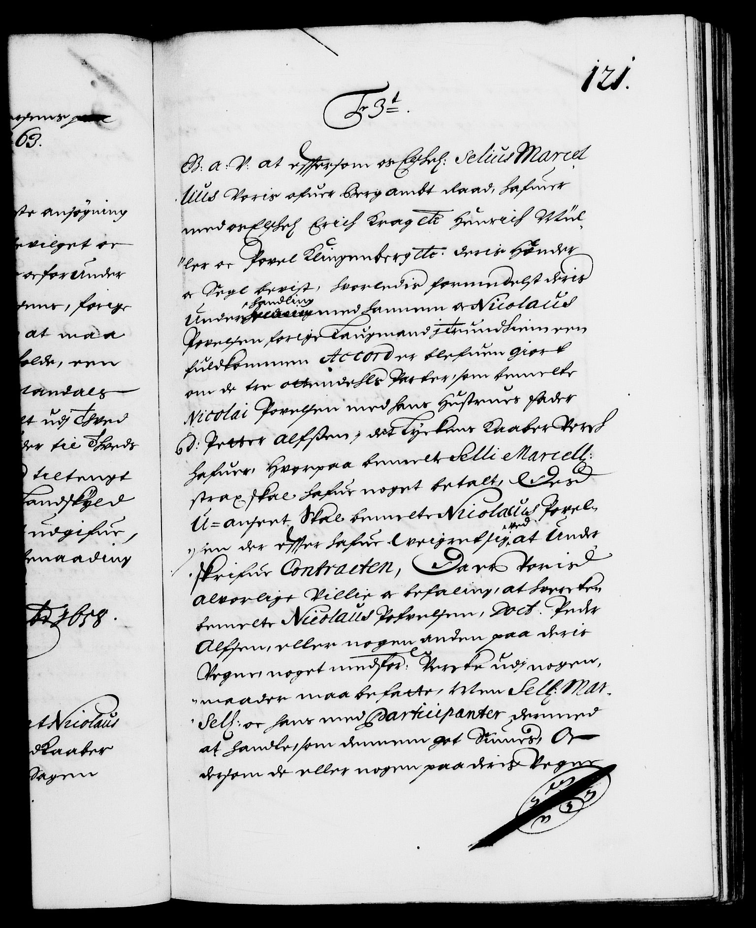 Danske Kanselli 1572-1799, AV/RA-EA-3023/F/Fc/Fca/Fcaa/L0009: Norske registre (mikrofilm), 1657-1660, p. 121a