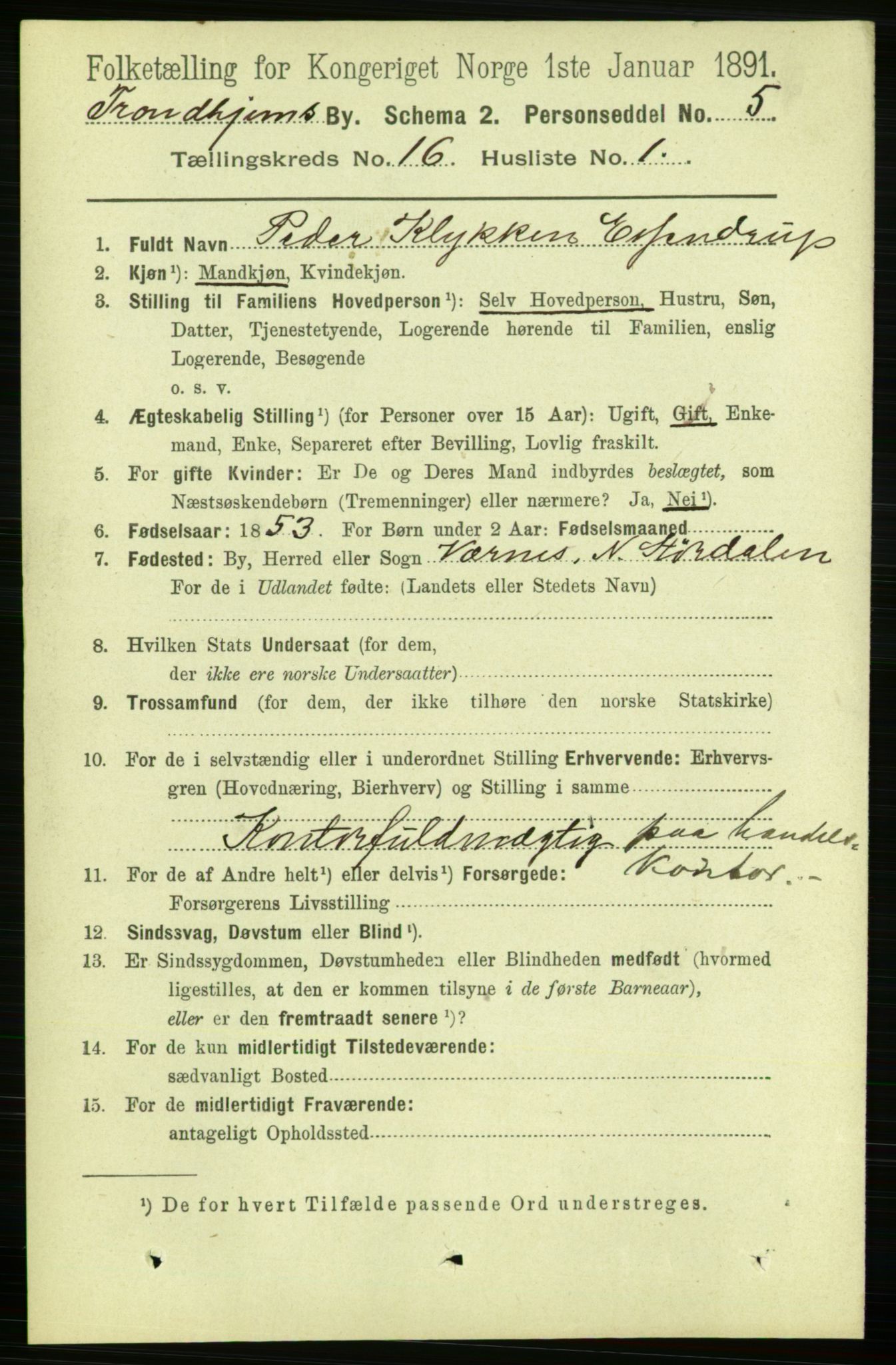 RA, 1891 census for 1601 Trondheim, 1891, p. 12324