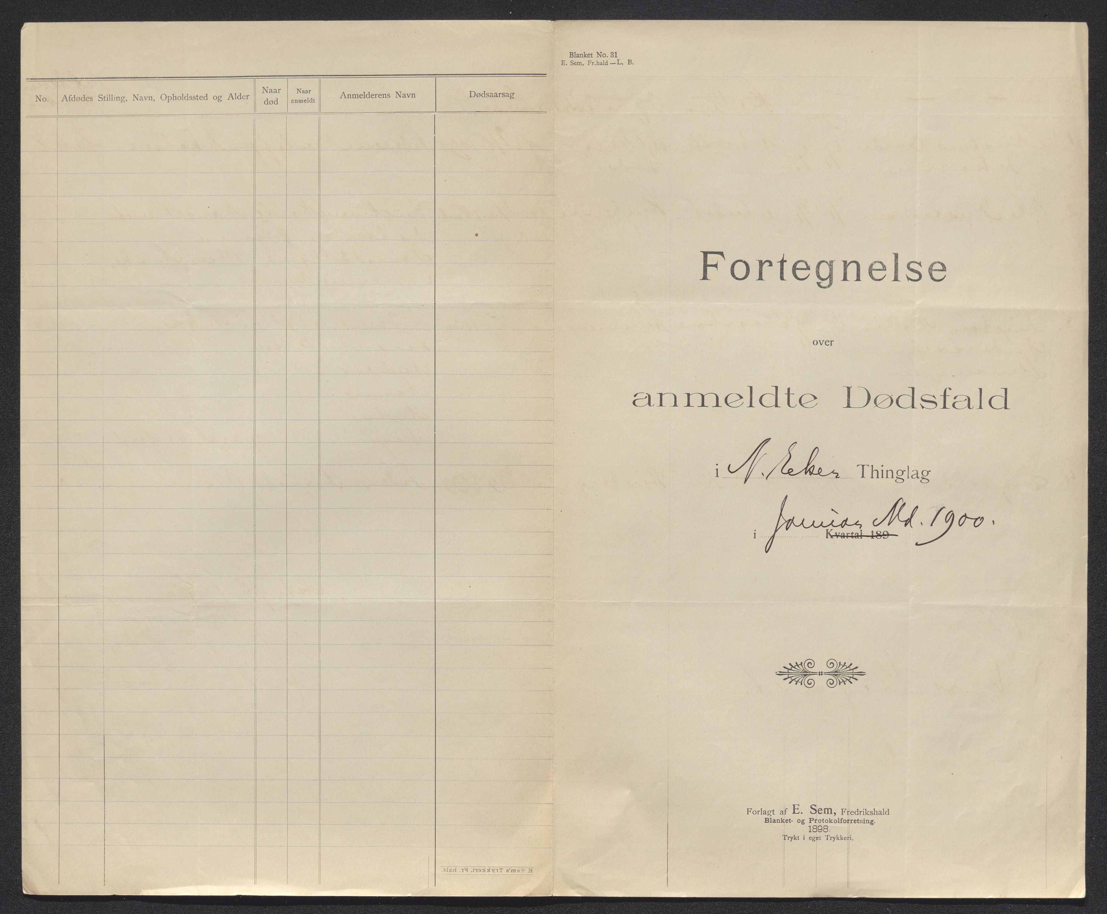 Eiker, Modum og Sigdal sorenskriveri, SAKO/A-123/H/Ha/Hab/L0027: Dødsfallsmeldinger, 1900, p. 93