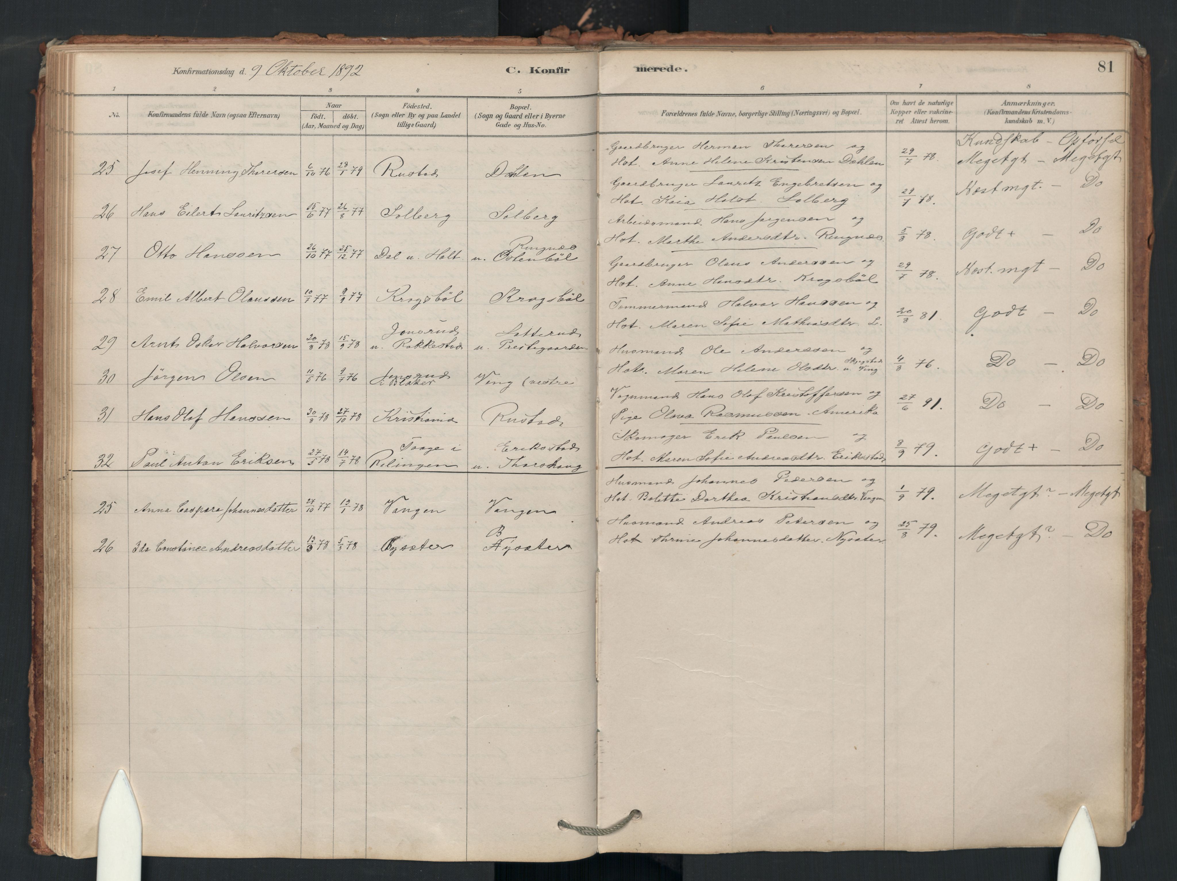 Enebakk prestekontor Kirkebøker, SAO/A-10171c/F/Fa/L0018: Parish register (official) no. I 18, 1877-1930, p. 81