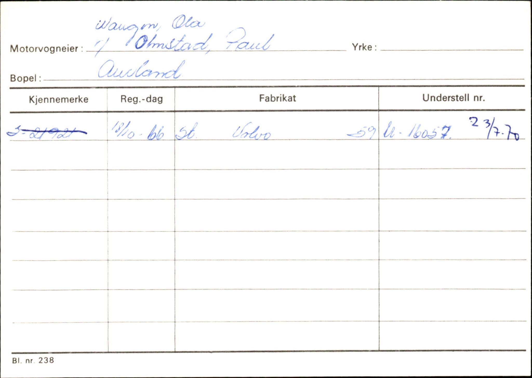 Statens vegvesen, Sogn og Fjordane vegkontor, AV/SAB-A-5301/4/F/L0125: Eigarregister Sogndal V-Å. Aurland A-Å. Fjaler A-N, 1945-1975, p. 1282