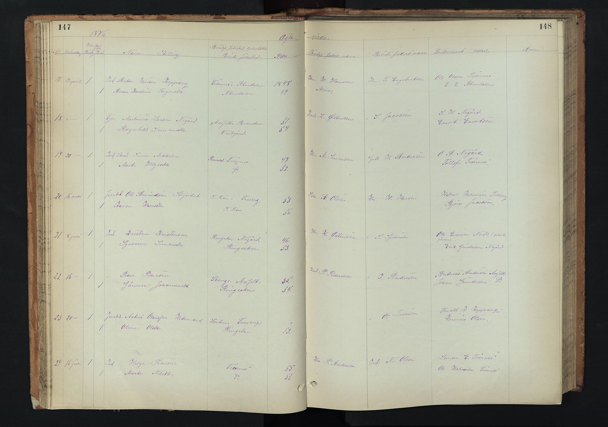 Stor-Elvdal prestekontor, AV/SAH-PREST-052/H/Ha/Hab/L0002: Parish register (copy) no. 2, 1860-1894, p. 147-148