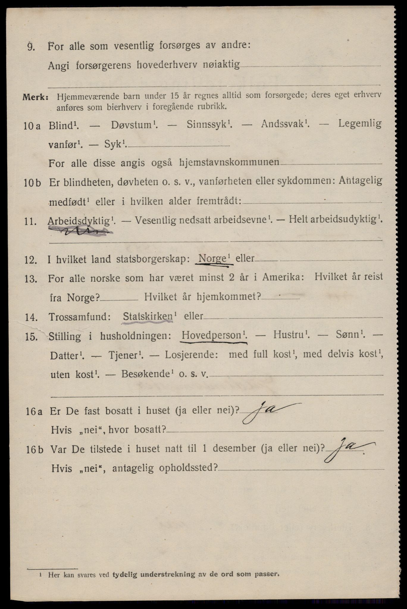 SAST, 1920 census for Sandnes, 1920, p. 5803